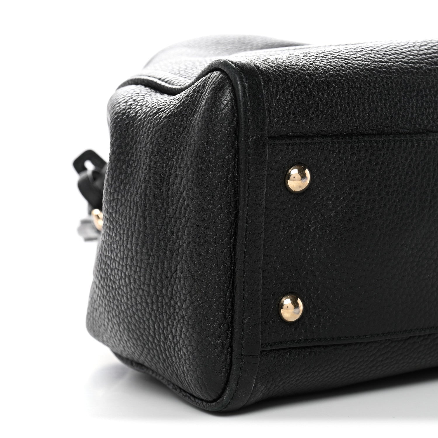 Pebbled Calfskin Small Soho Shoulder Bag Black