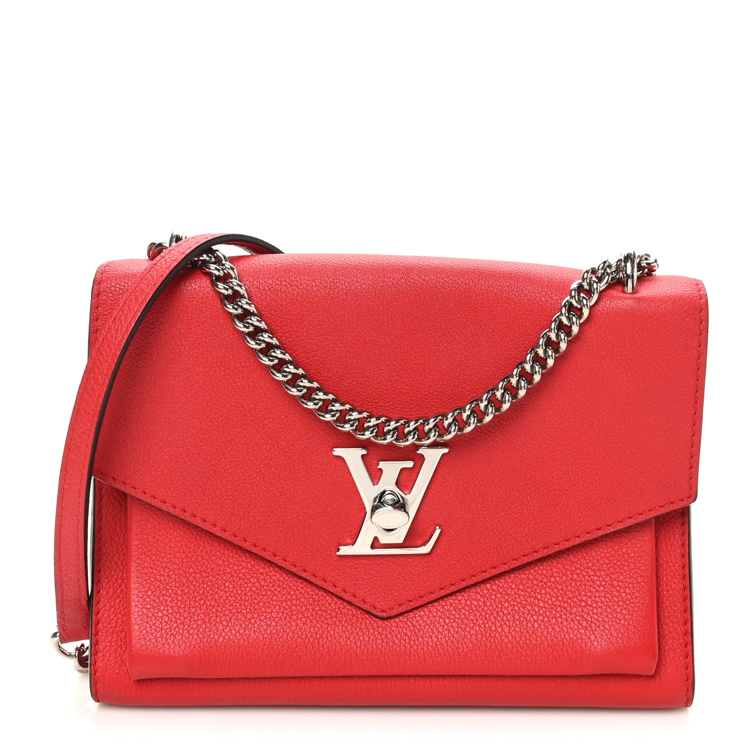 Soft Calfskin Mylockme Chain Bag BB Rubis
