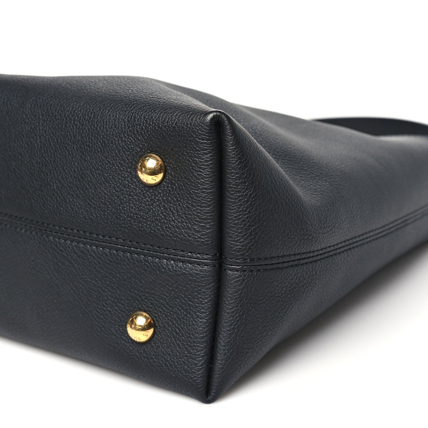 Grained Calfskin Low Key Hobo PM Black