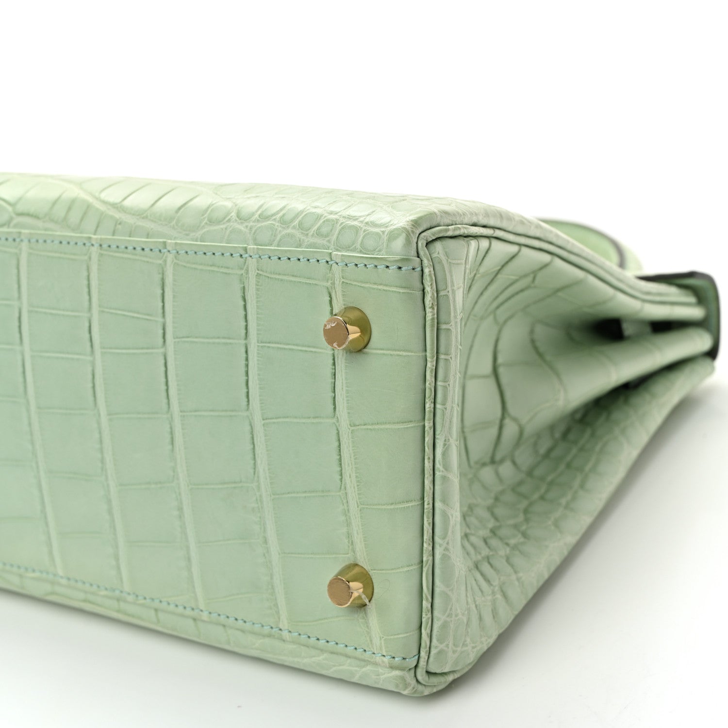 Matte Alligator Kelly Retourne 28 Vert D'eau