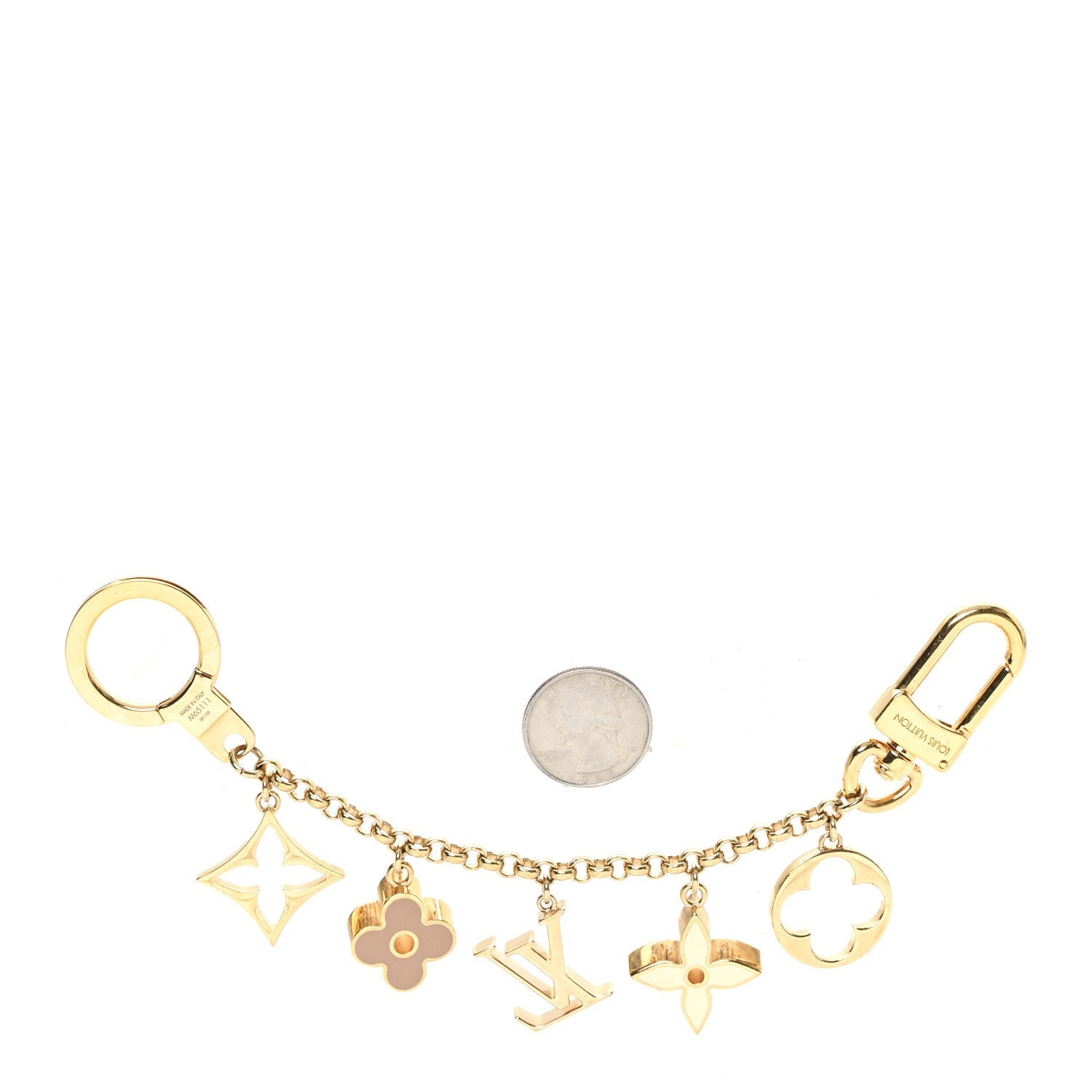 Fleur De Monogram Bag Charm Chain
