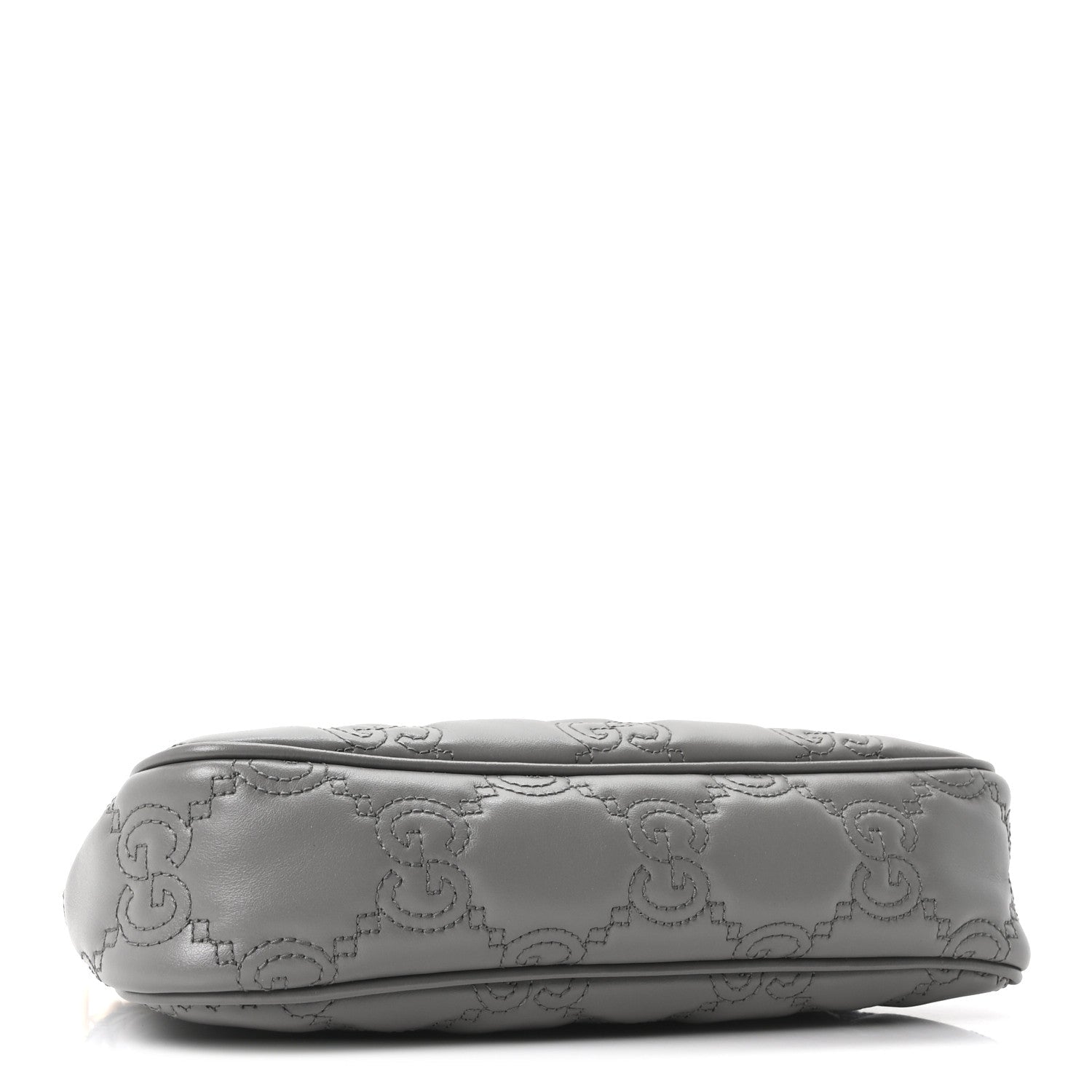 Calfskin GG Matelasse Chain Handbag Dusty Grey Natural