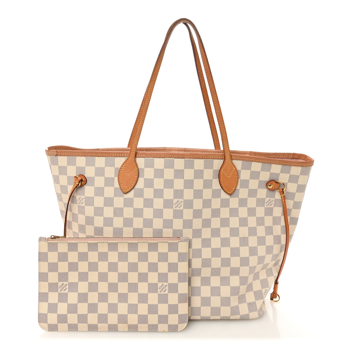 Damier Azur Neo Neverfull MM Rose Ballerine