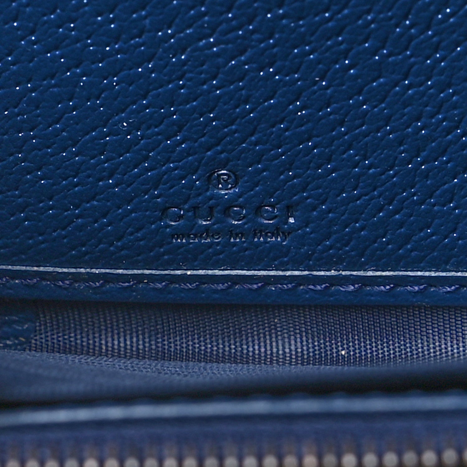 Wonka Grain Calfskin Diana Zip Around Continental Wallet Navy