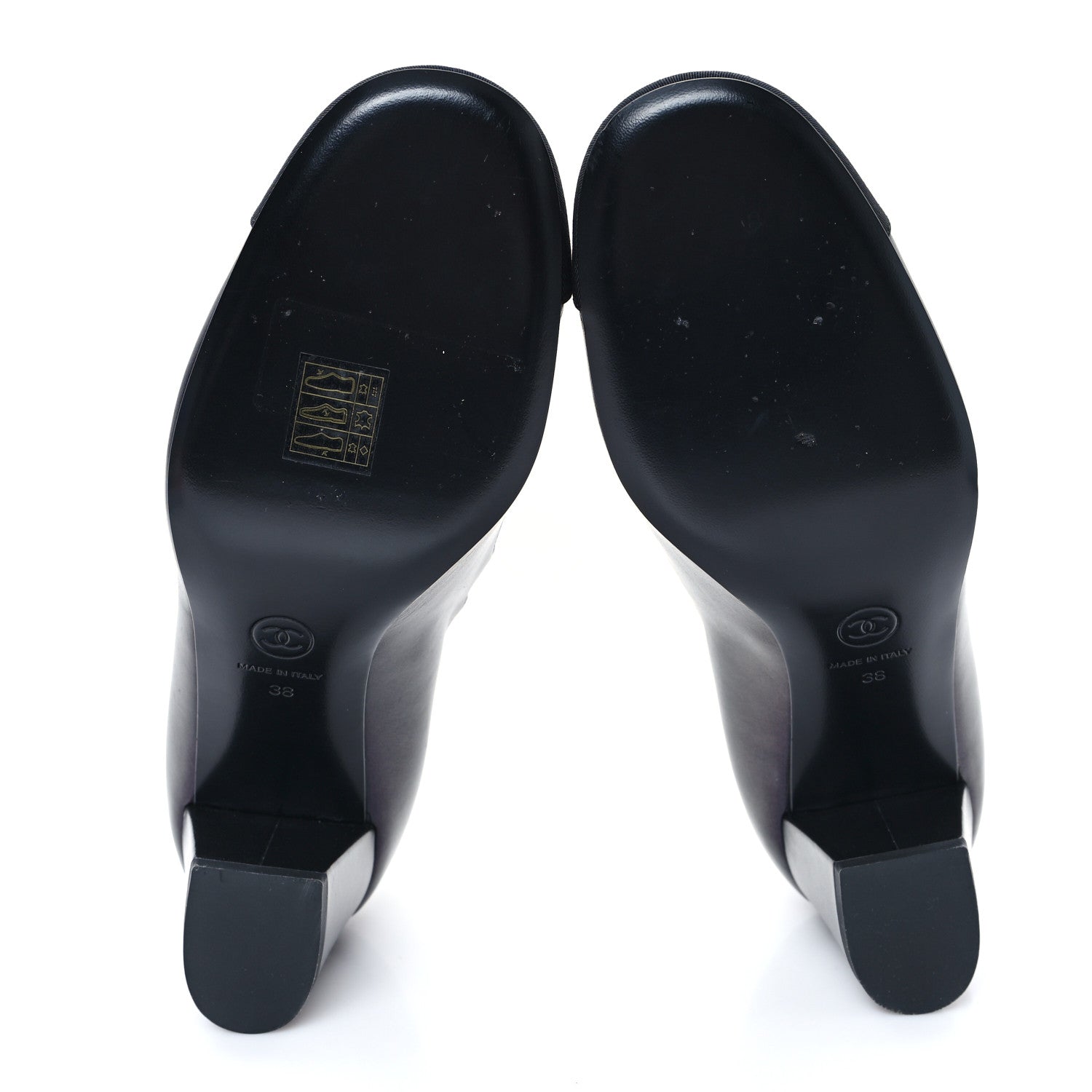 Iridescent Lambskin Grosgrain Pearl Mary Jane Pumps 38 Black