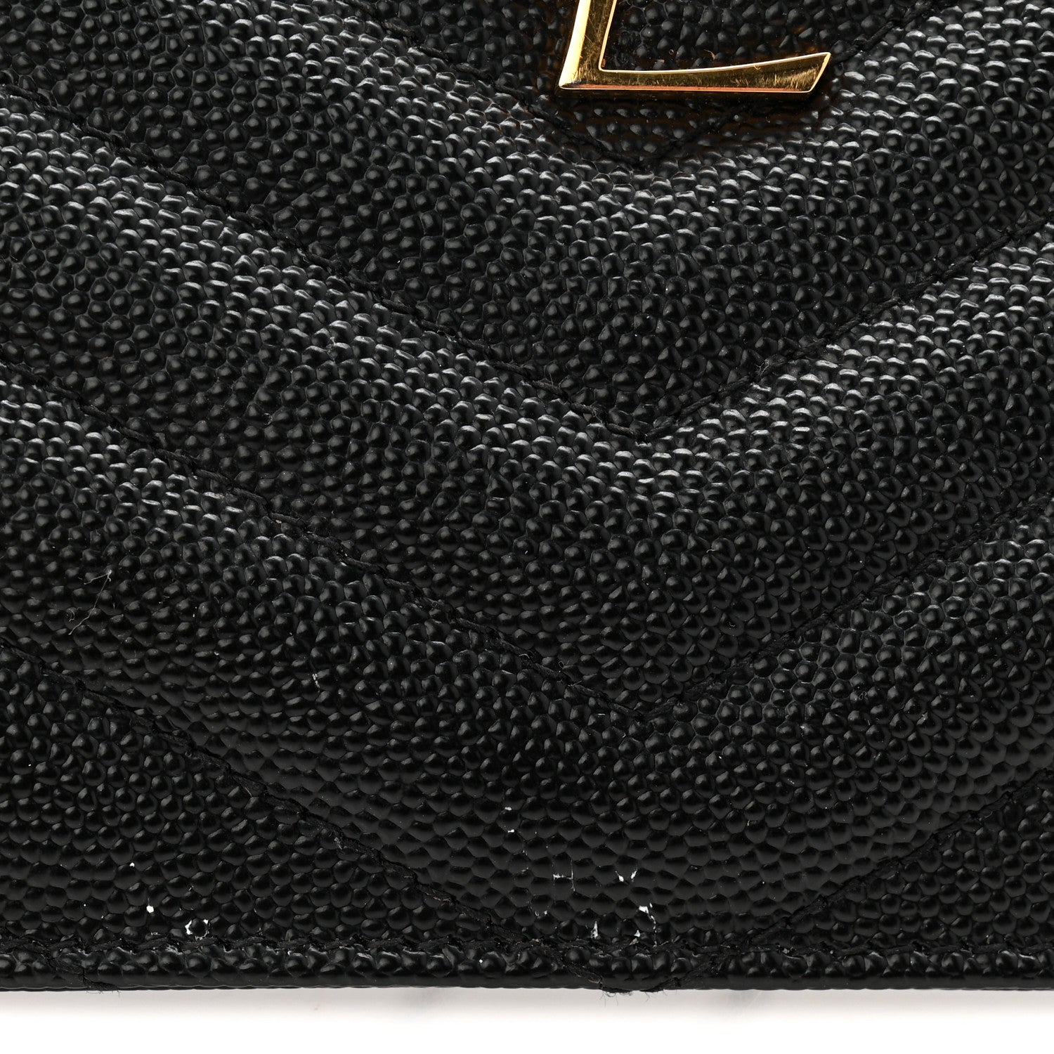 Grain De Poudre Chevron Monogram Large Bill Pouch Black