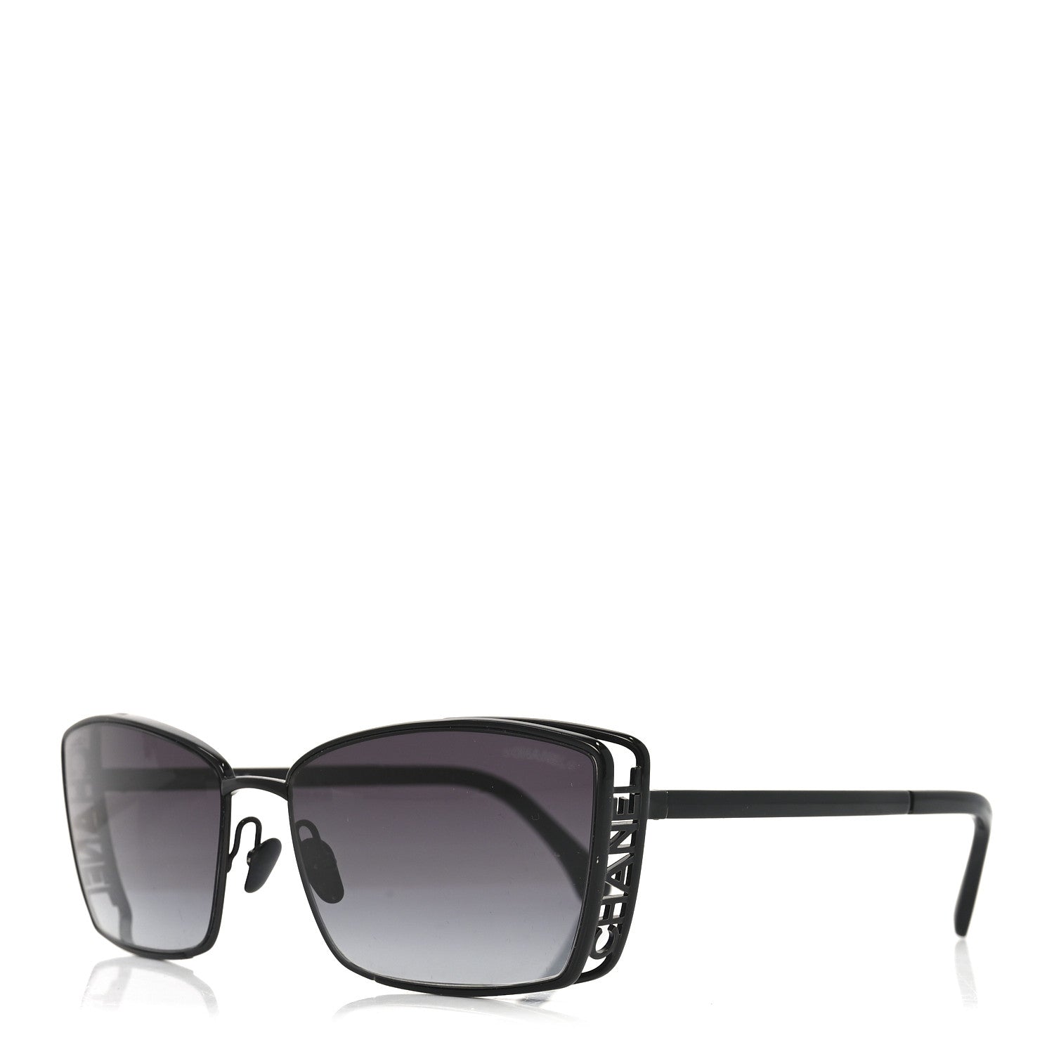 Metal Logo Square Sunglasses 71542 Black