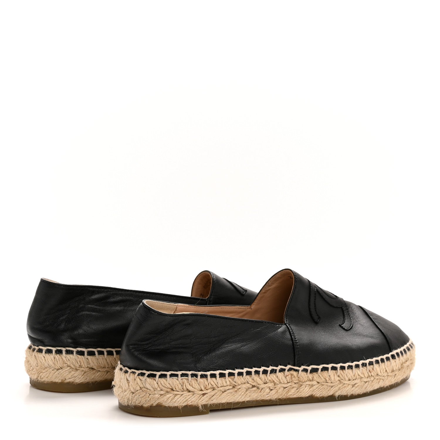 Lambskin CC Espadrilles 37 Black