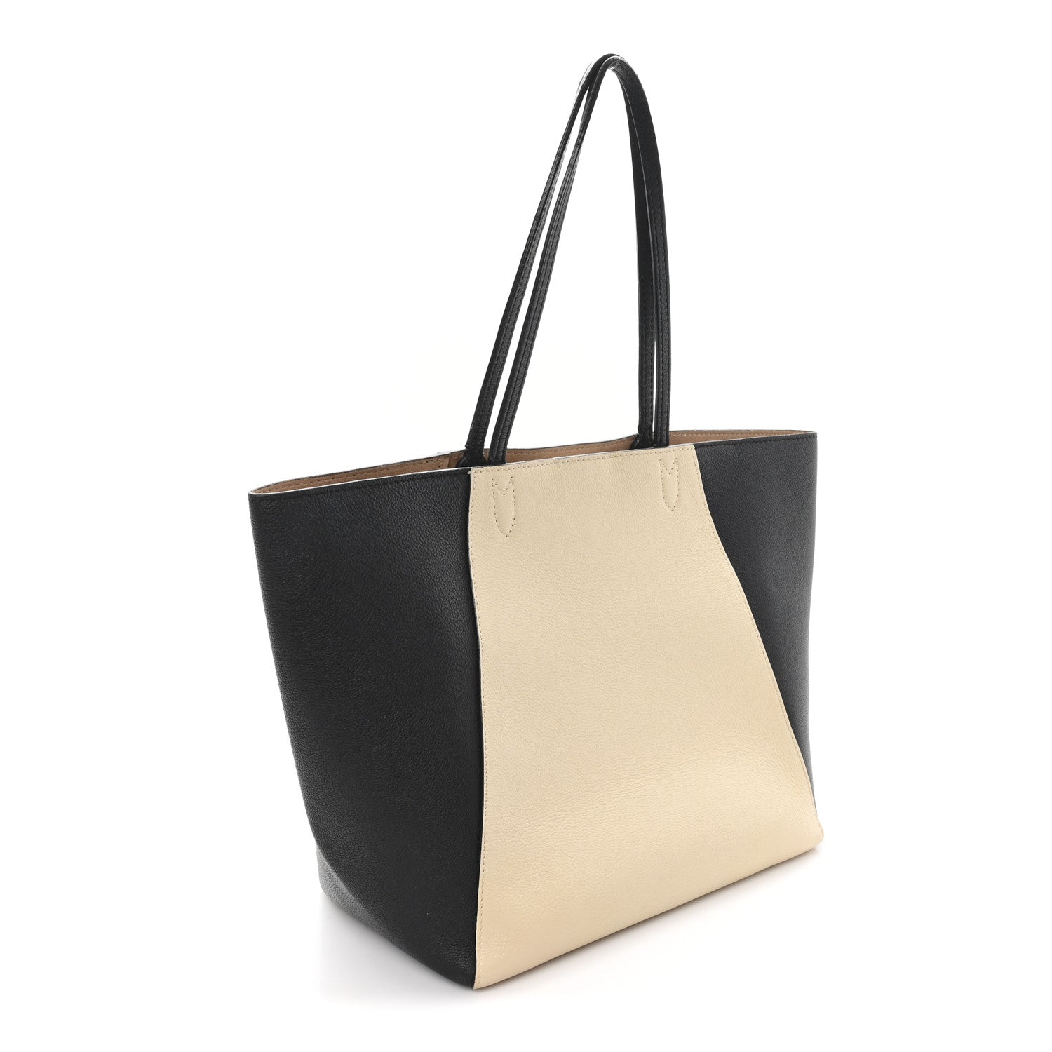 Calfskin Lockme Cabas Vanille Black