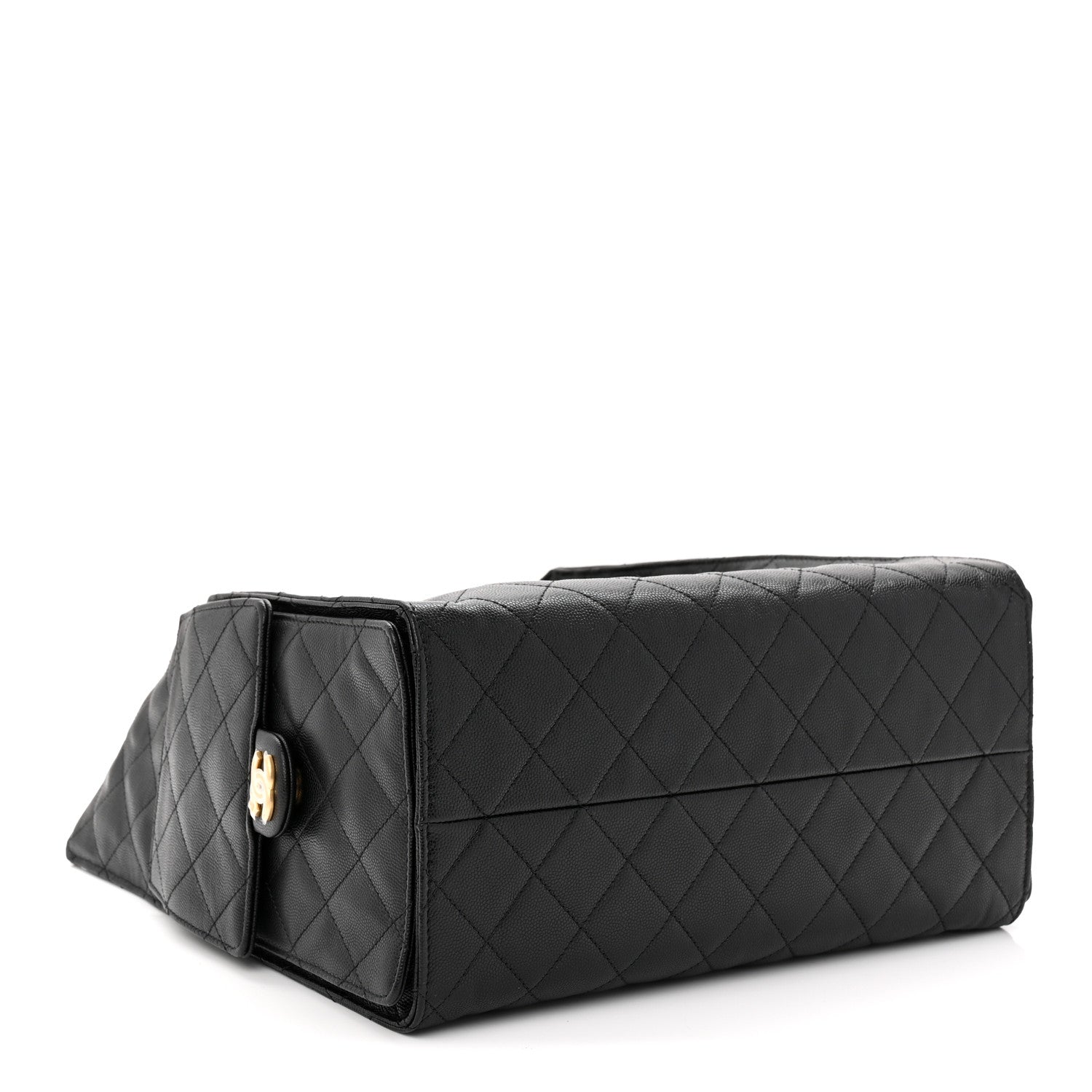 Caviar Quilted Medium Chanel 25 Handbag Black