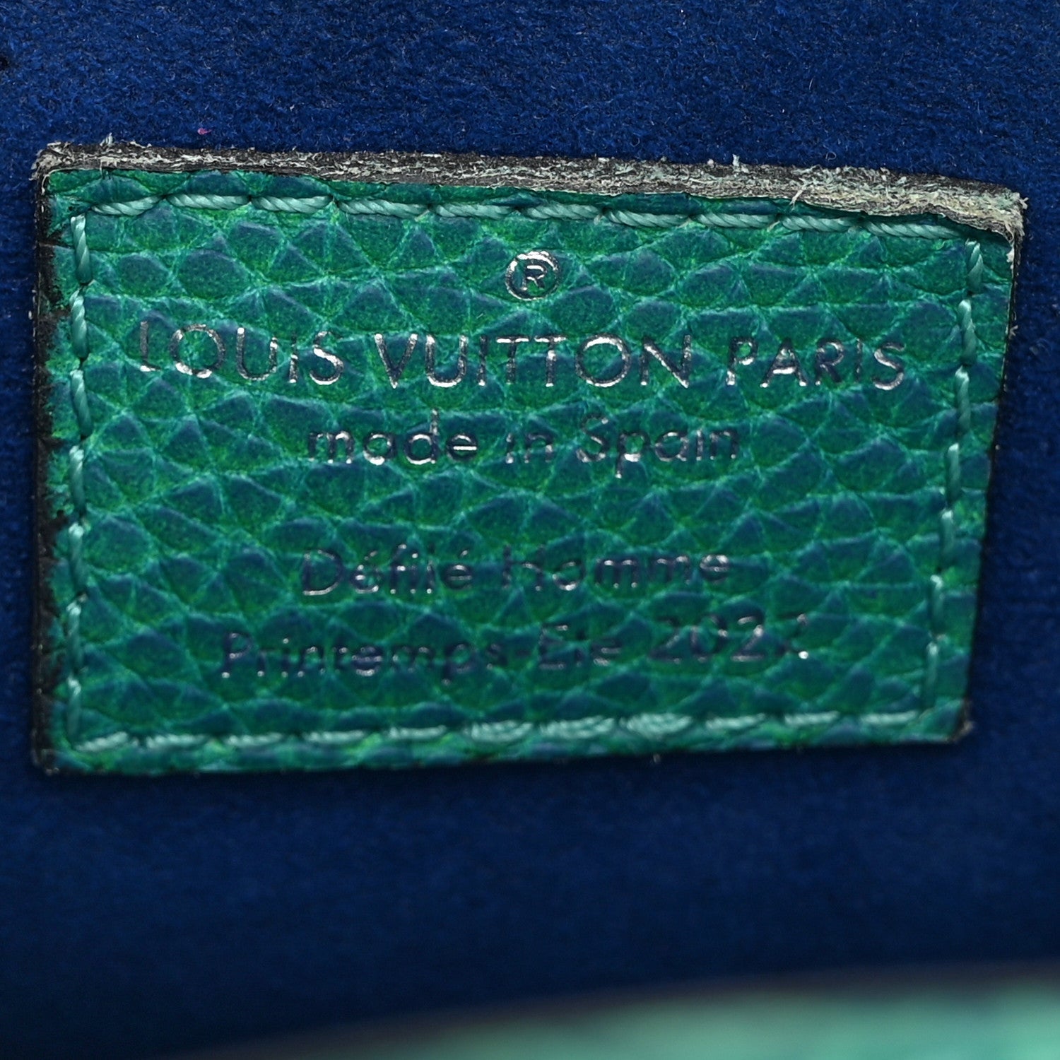 Taurillon Illusion Sac Plat XS Bleu Vert