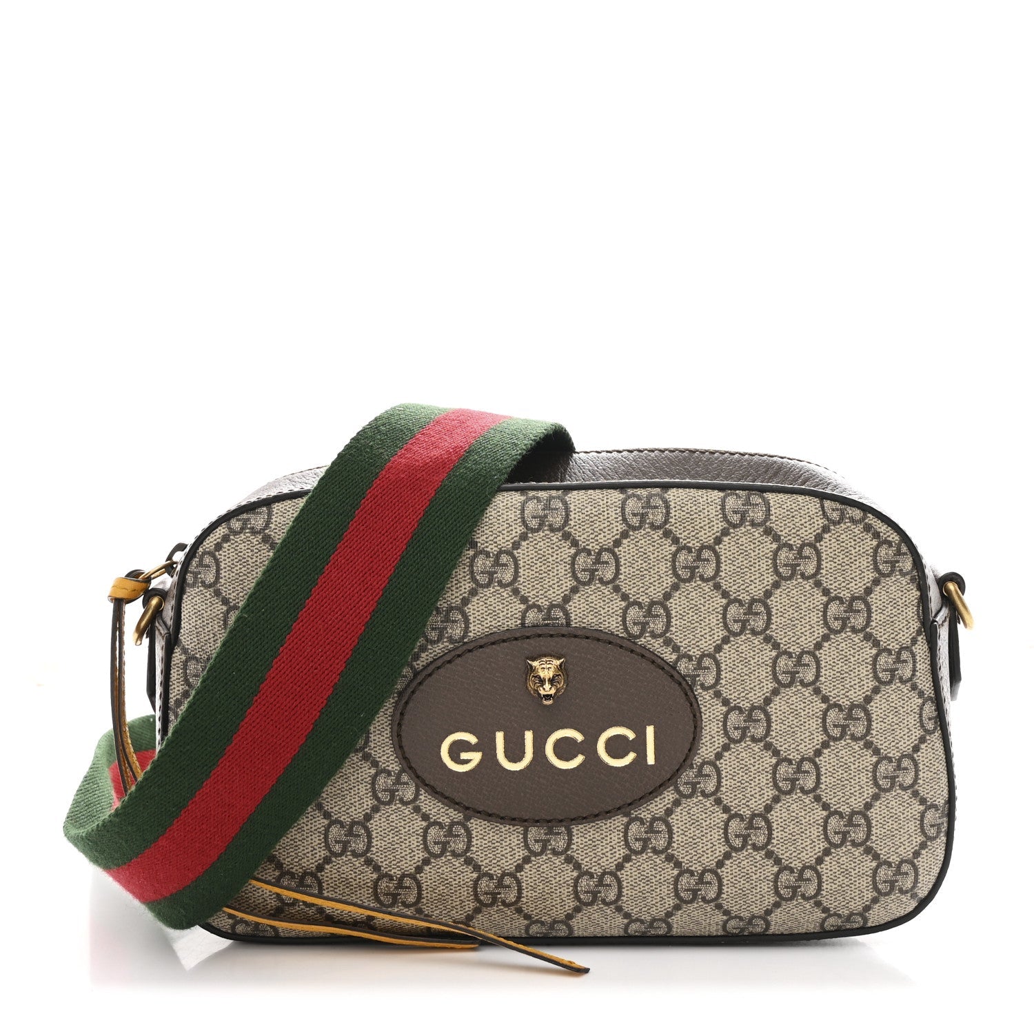 GG Supreme Monogram Web Neo Vintage Shoulder Bag Beige New Acero Crop