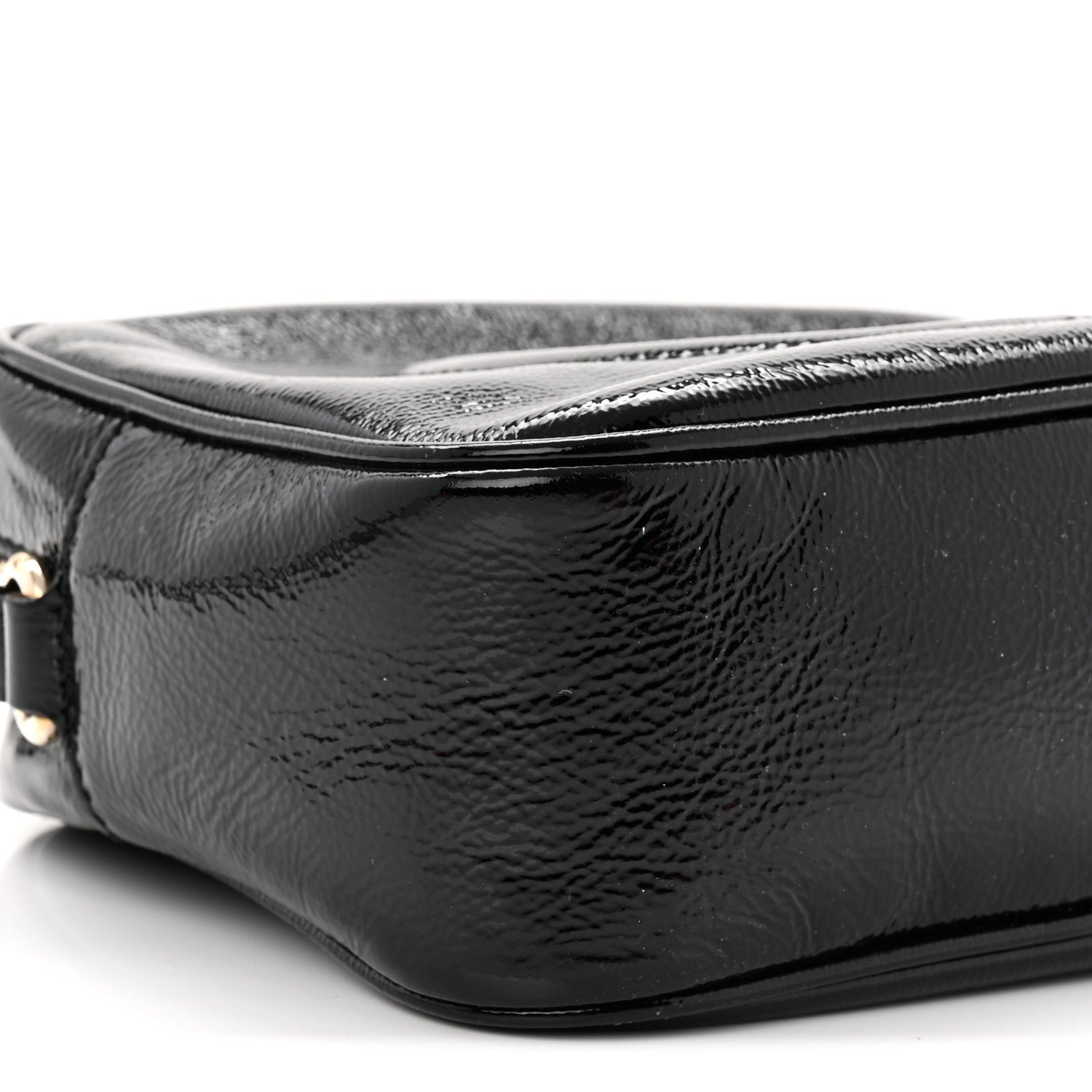 Soft Patent Small Soho Disco Bag Black