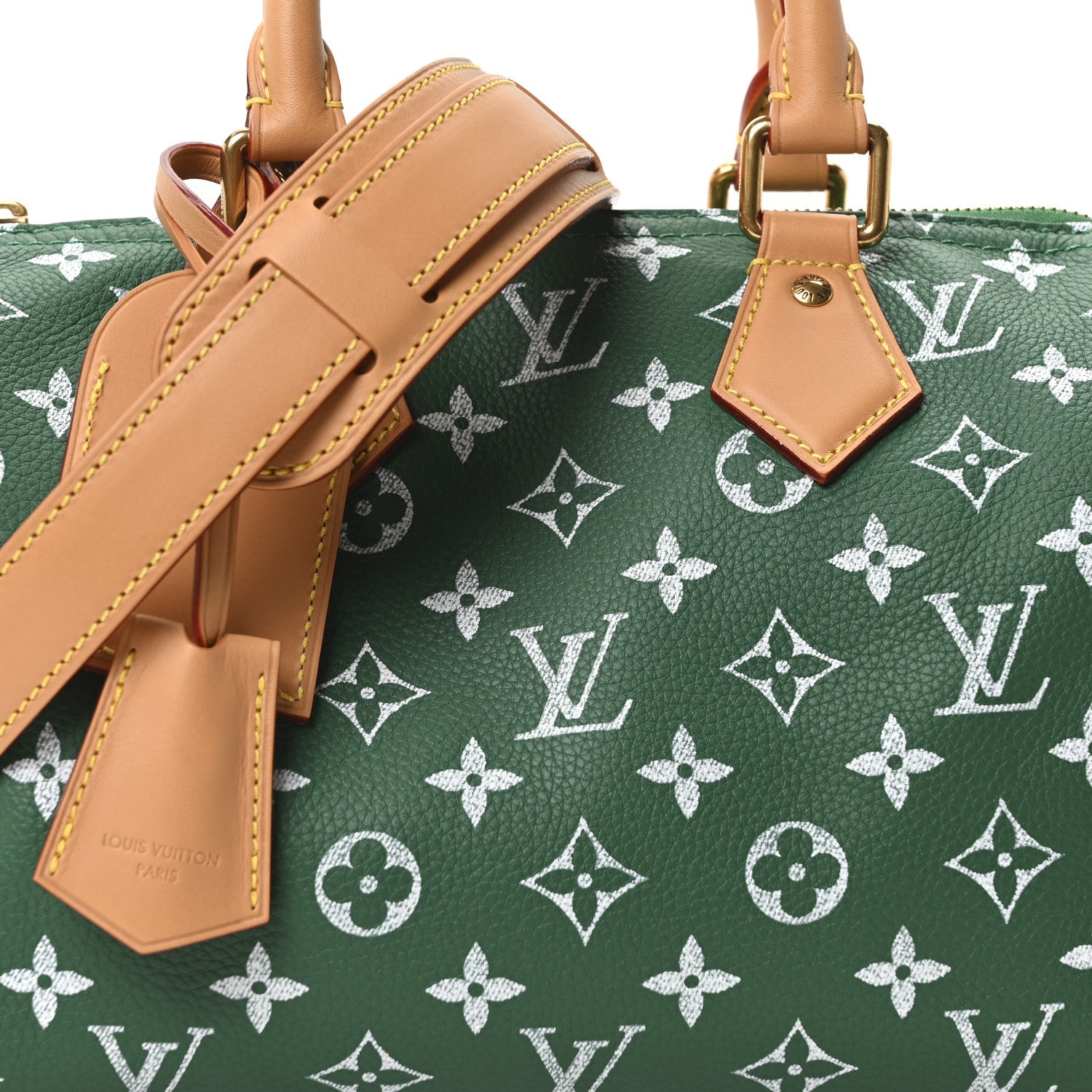 Calfskin Monogram Speedy P9 Bandouliere 25 Green