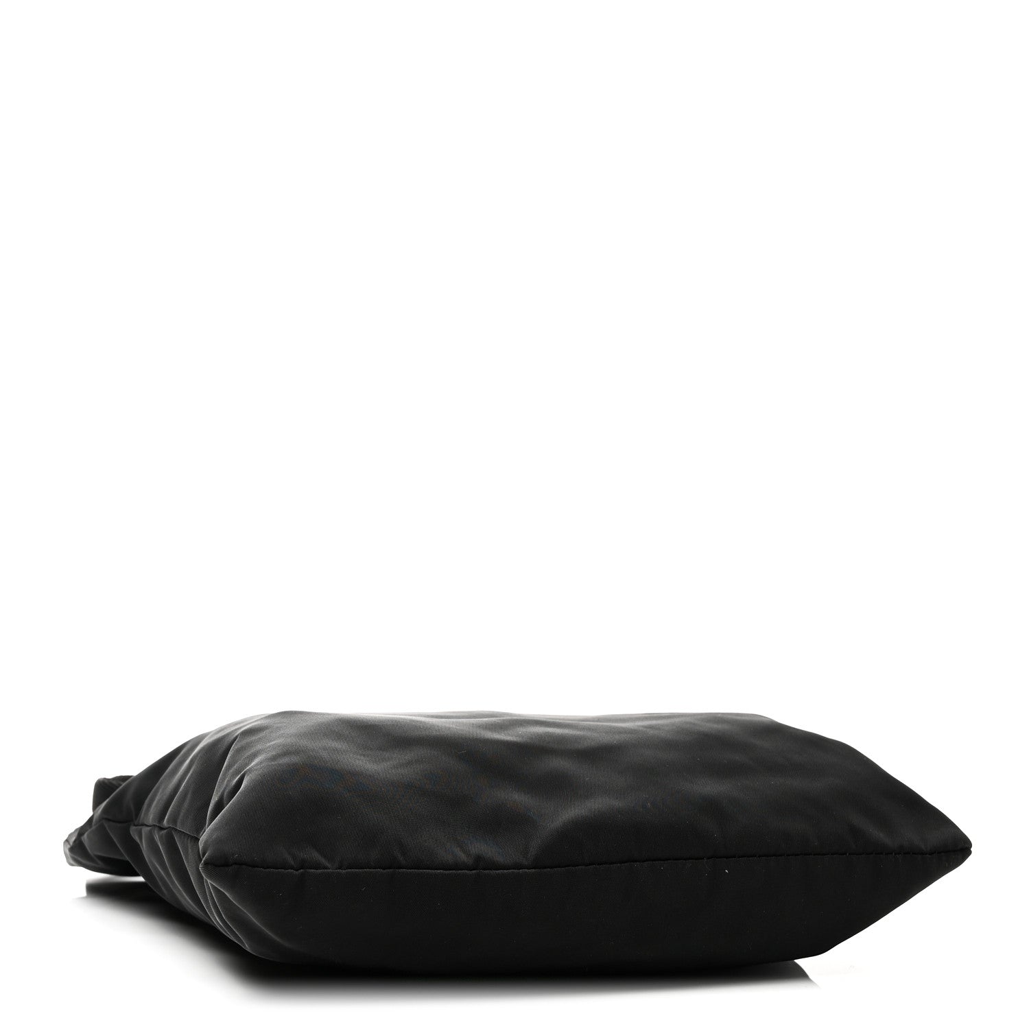 Tessuto Nylon Saffiano Flat Messenger Bag Black