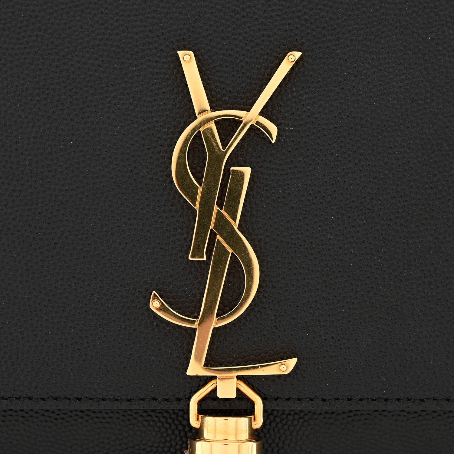 Grain De Poudre Small Classic Monogram Kate Tassel Satchel Black