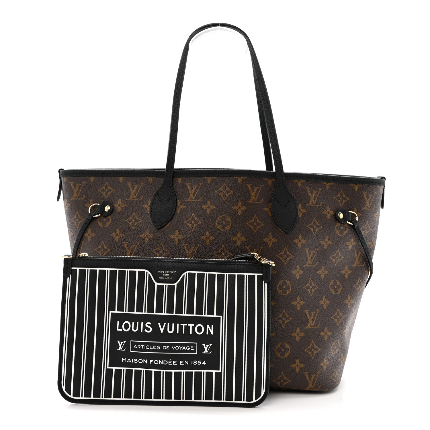 Monogram Calfskin Neo Neverfull Inside Out MM Black