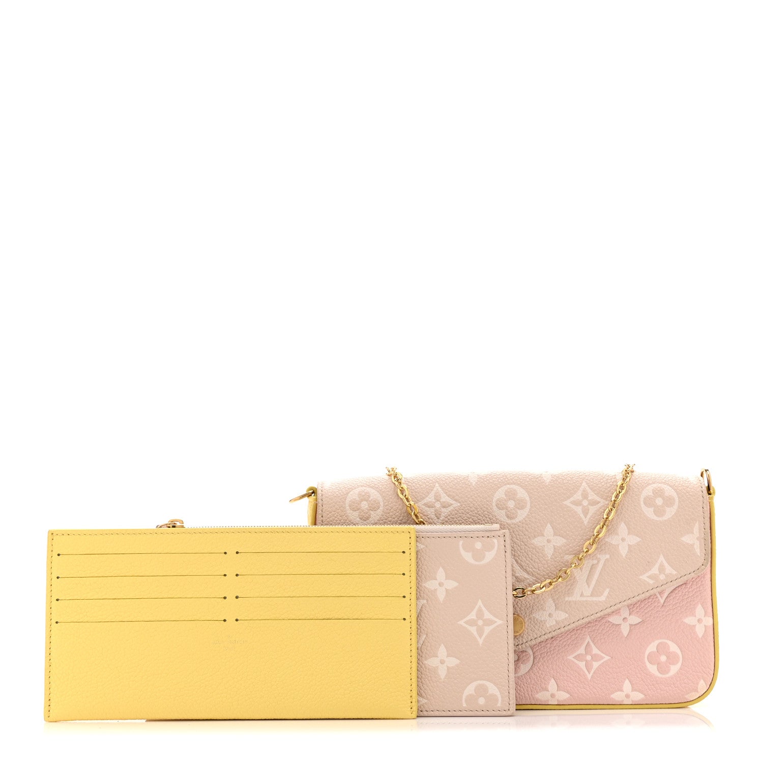 Empreinte Spring in the City Felicie Pochette Chain Wallet Pink Beige Yellow