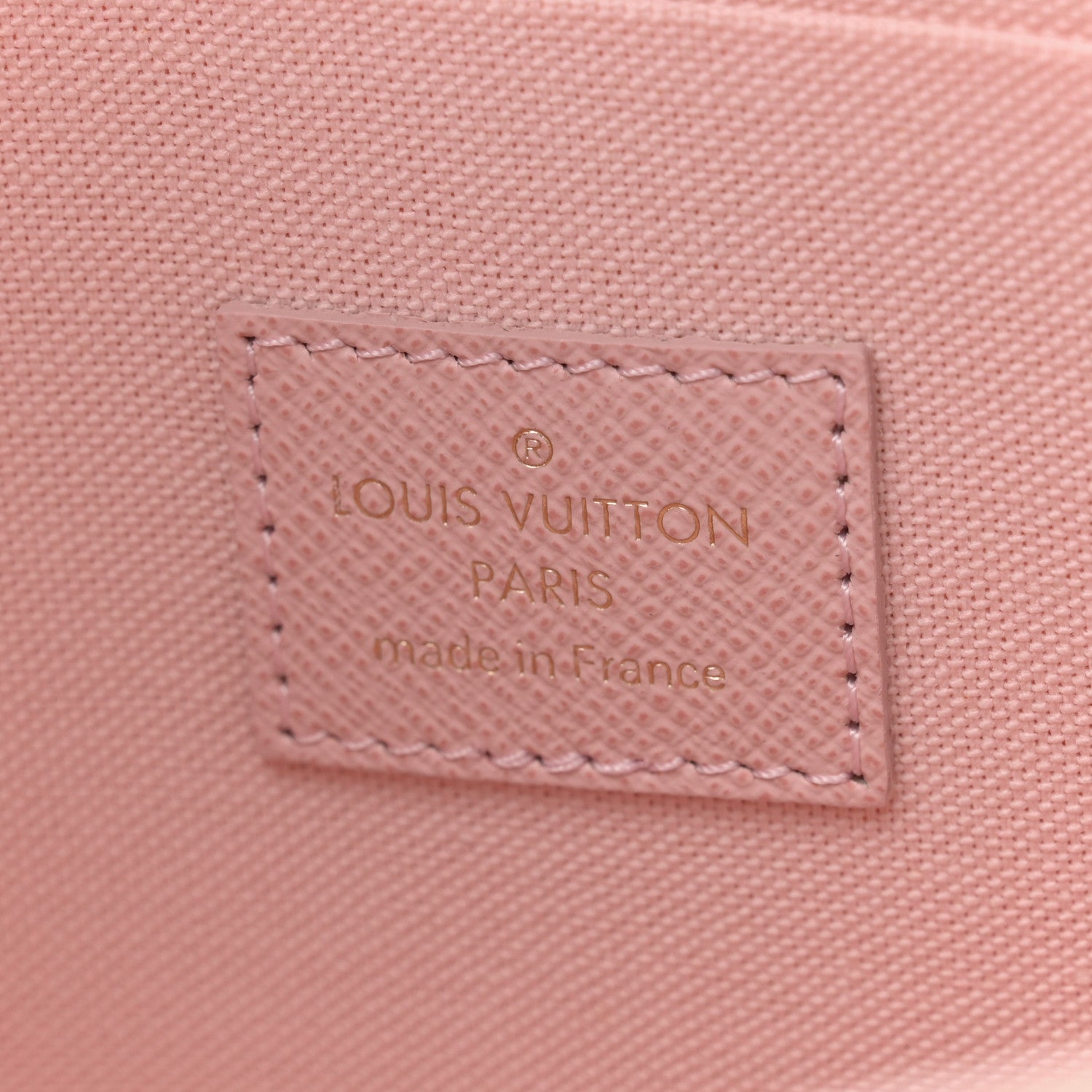 Damier Azur Pochette Felicie Chain Wallet Rose Ballerine