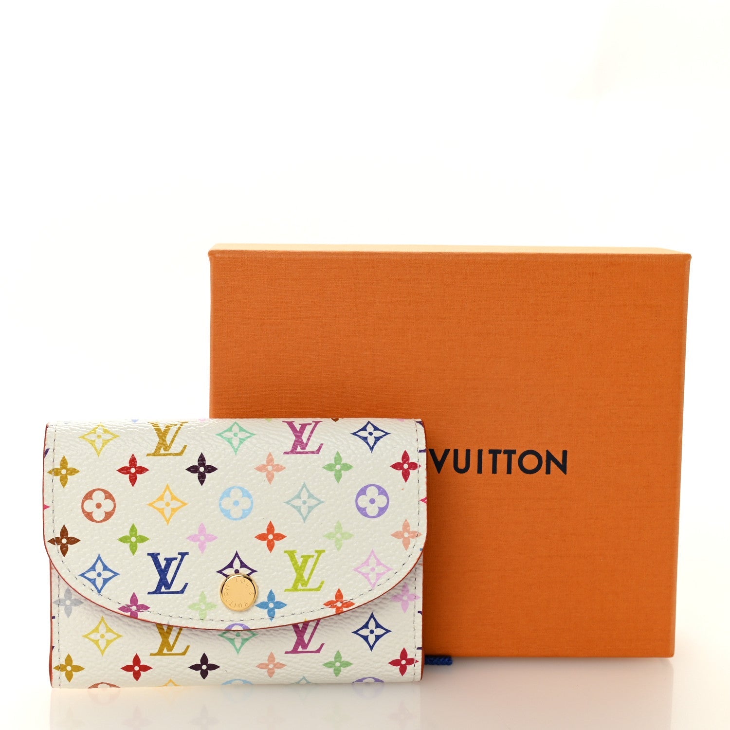 LV X TM Monogram Multicolor Rosalie Coin Purse White Kawaii Pink