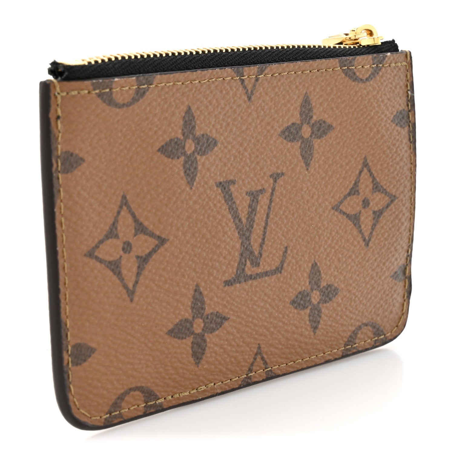 Reverse Monogram Zipped Romy Card Holder