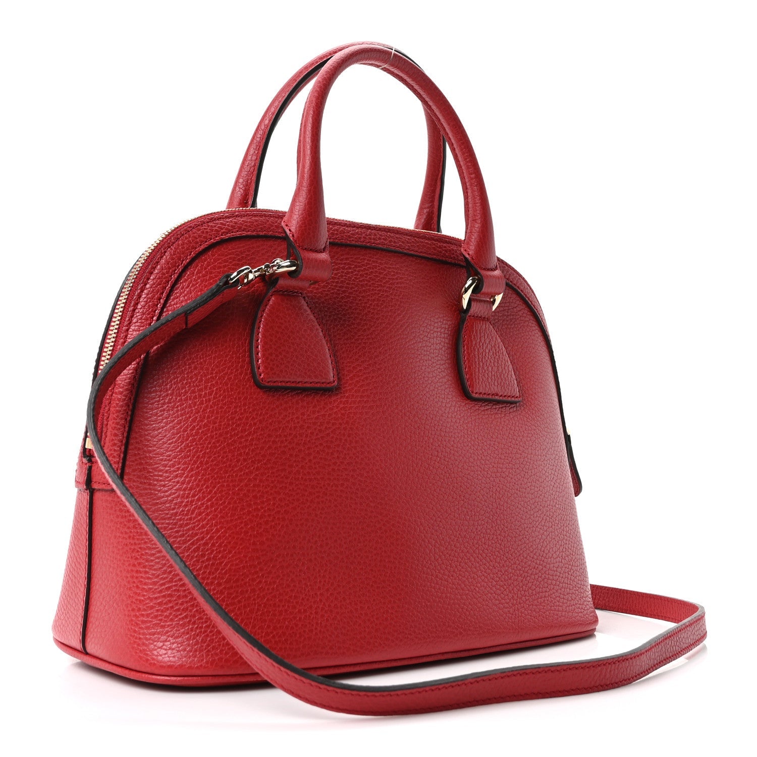 Dollar Calfskin Small GG Charm Dome Bag Red