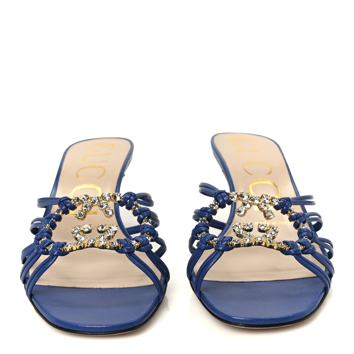 Malaga Kid Crystal GG Isa Ankle Strap 55mm Sandals 37 Rio Blue