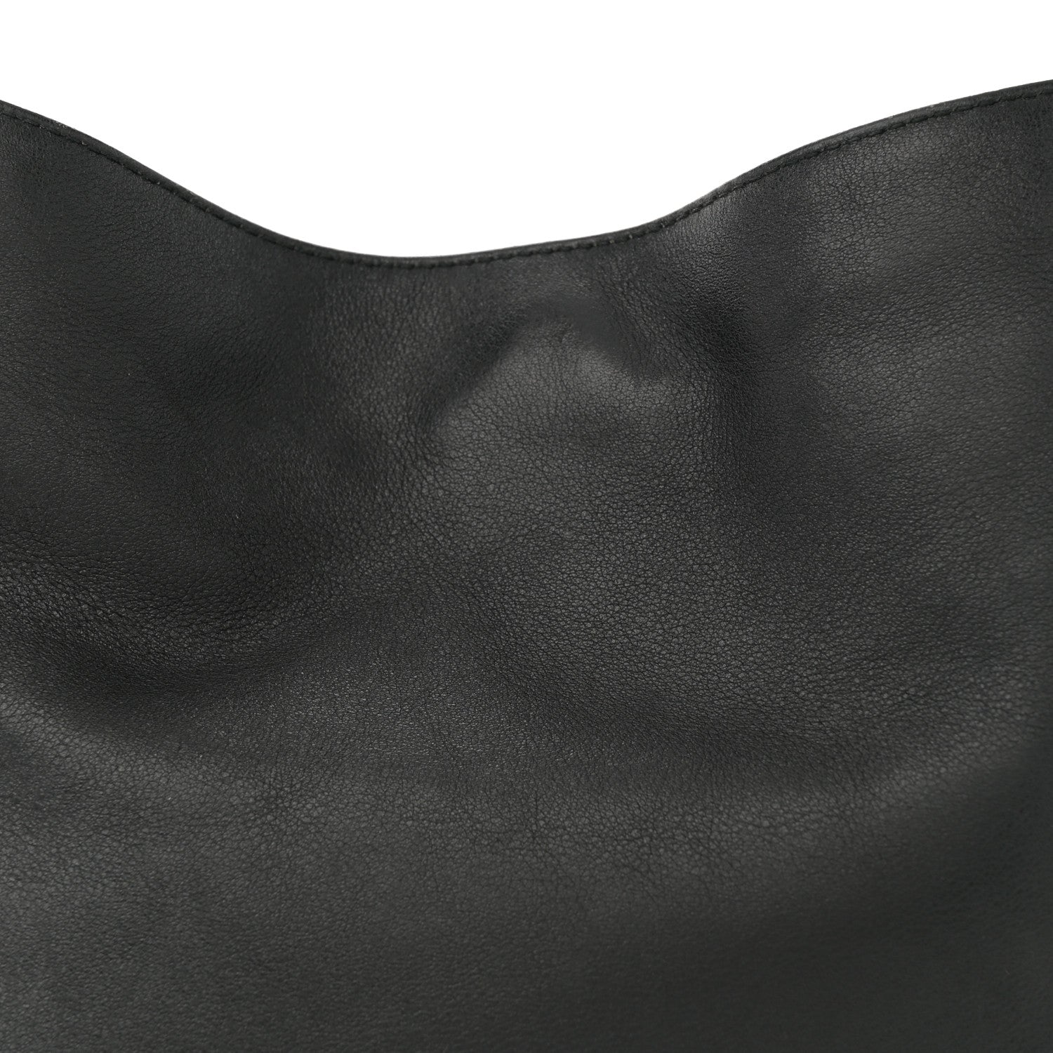 Calfskin Bamboo Top Handle Bag Black Black