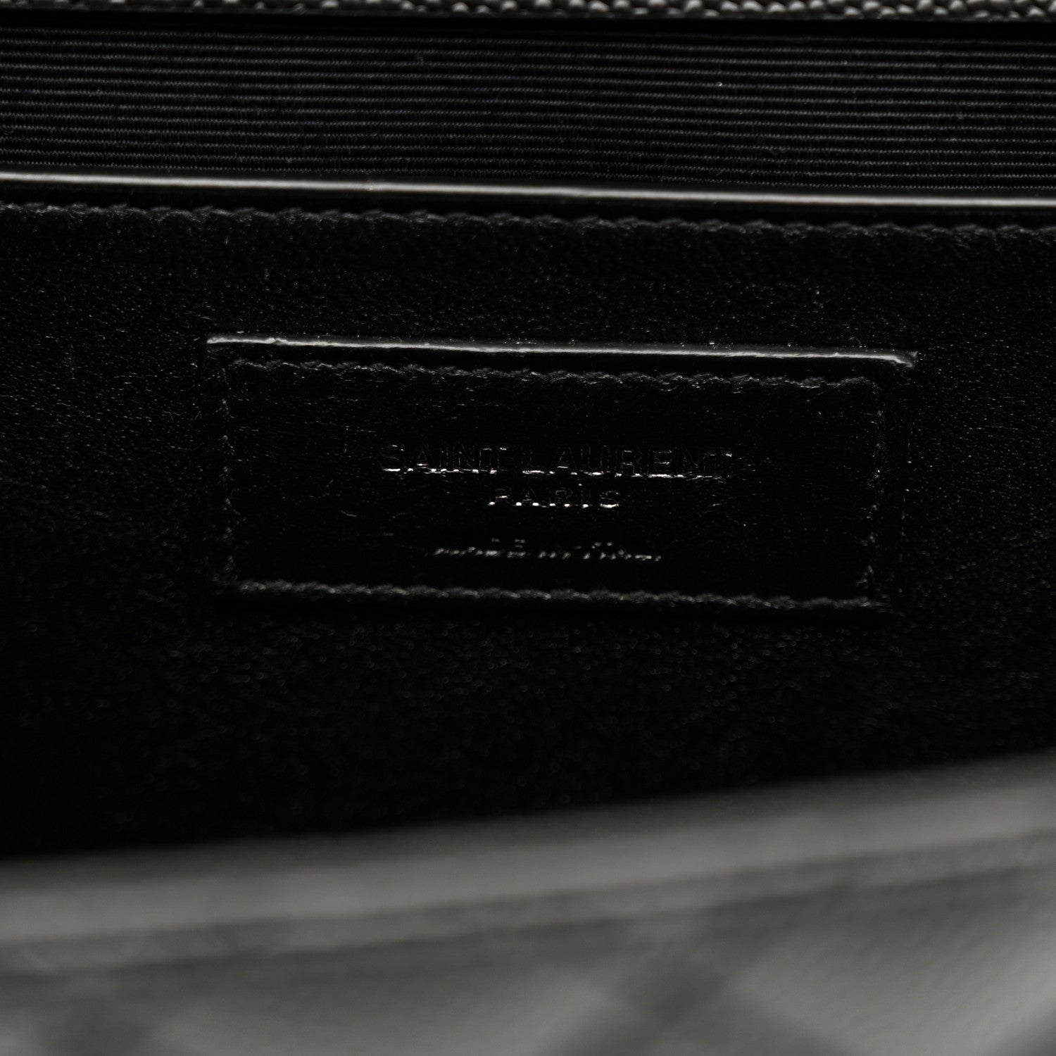 Grain De Poudre Textured Mixed Matelasse Triquilt Medium Monogram Monochrome Satchel Black