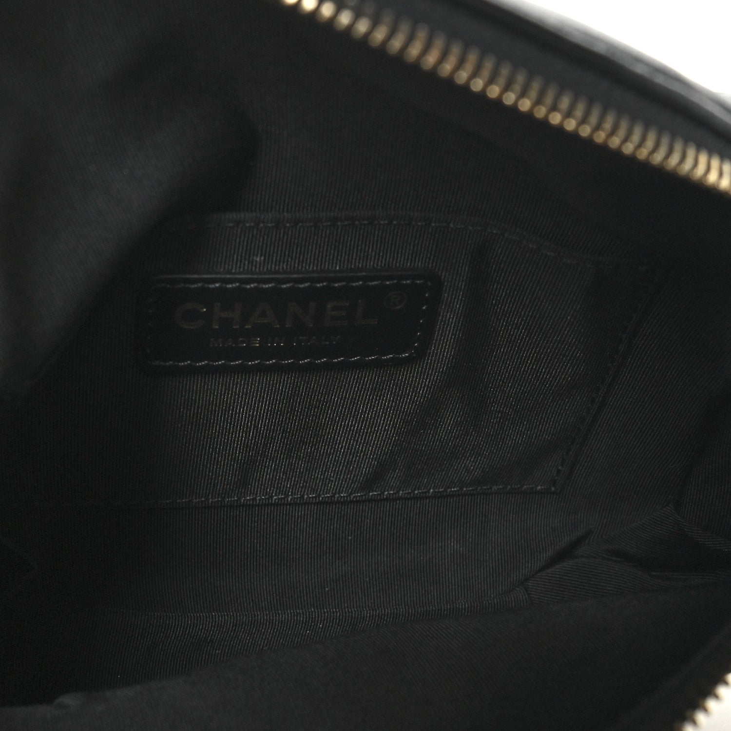 Lambskin Quilted Waist Bag Fanny Pack Black
