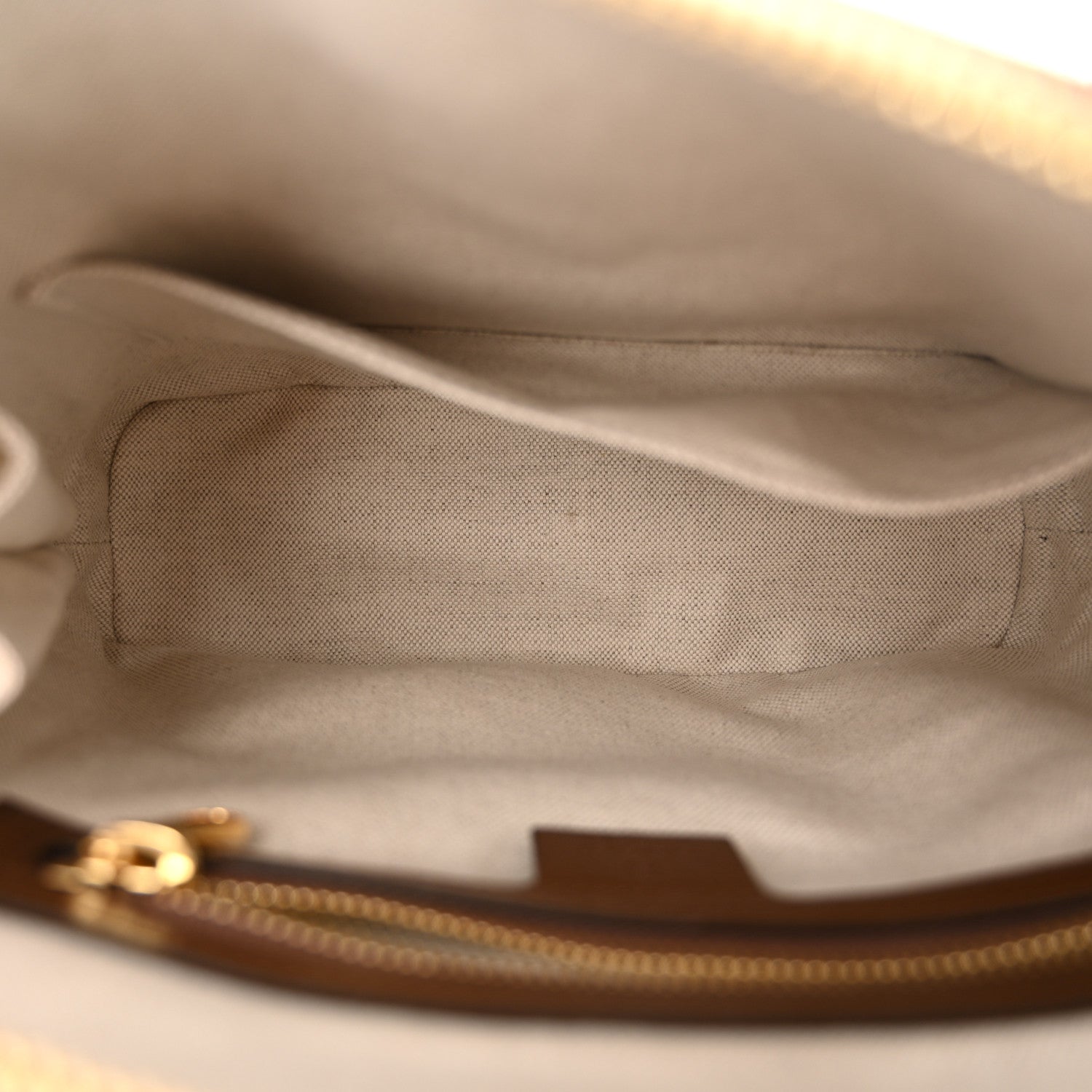 GG Supreme Monogram Azalea Calfskin Small Horsebit 1955 Top Handle Bag Beige Ebony Brown Sugar