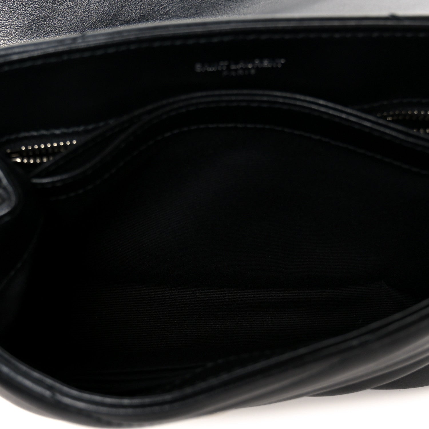Calfskin Y Quilted Monogram Toy Loulou Crossbody Bag Black