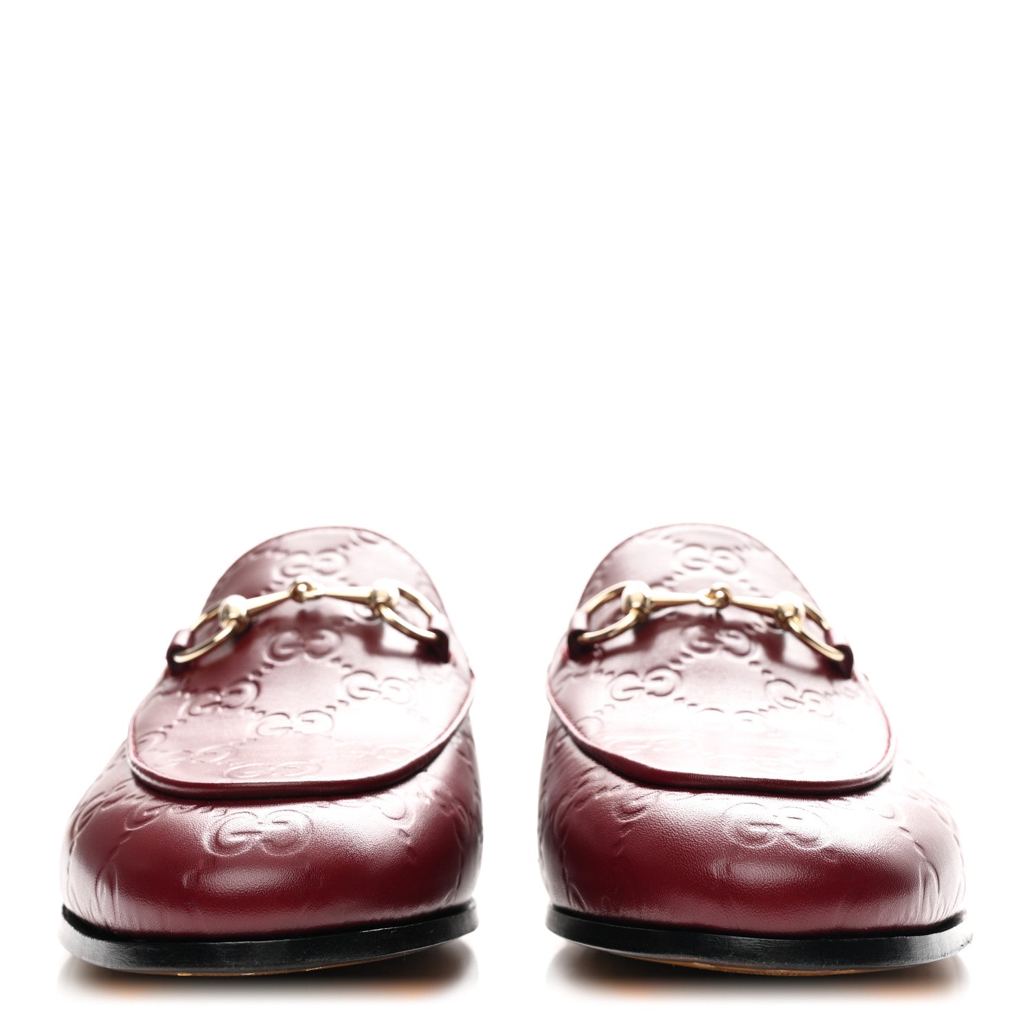 Betis Glamour Calfskin Guccissima Womens Jordaan Loafers 37.5 Rosso Ancora