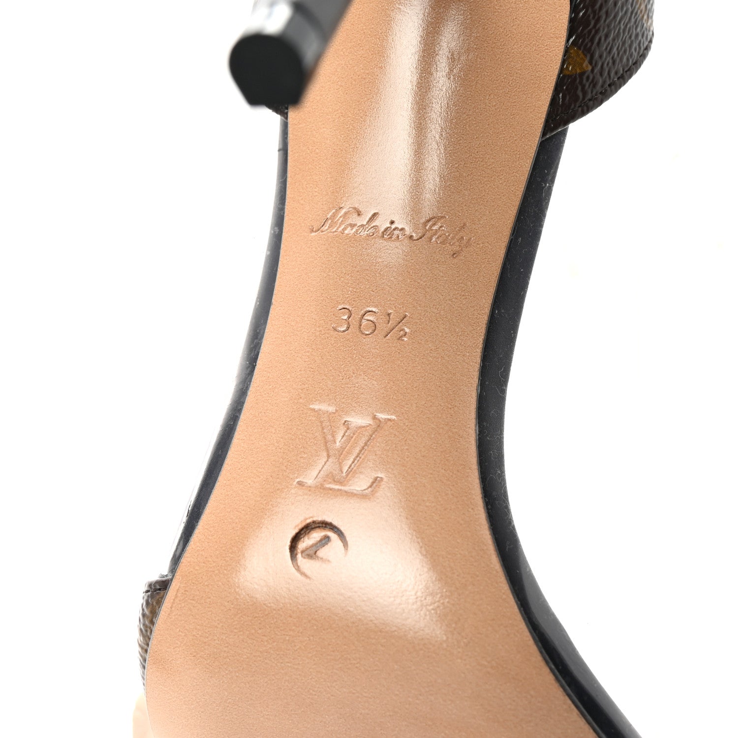 Monogram PVC Call Back Pumps 36.5 Black