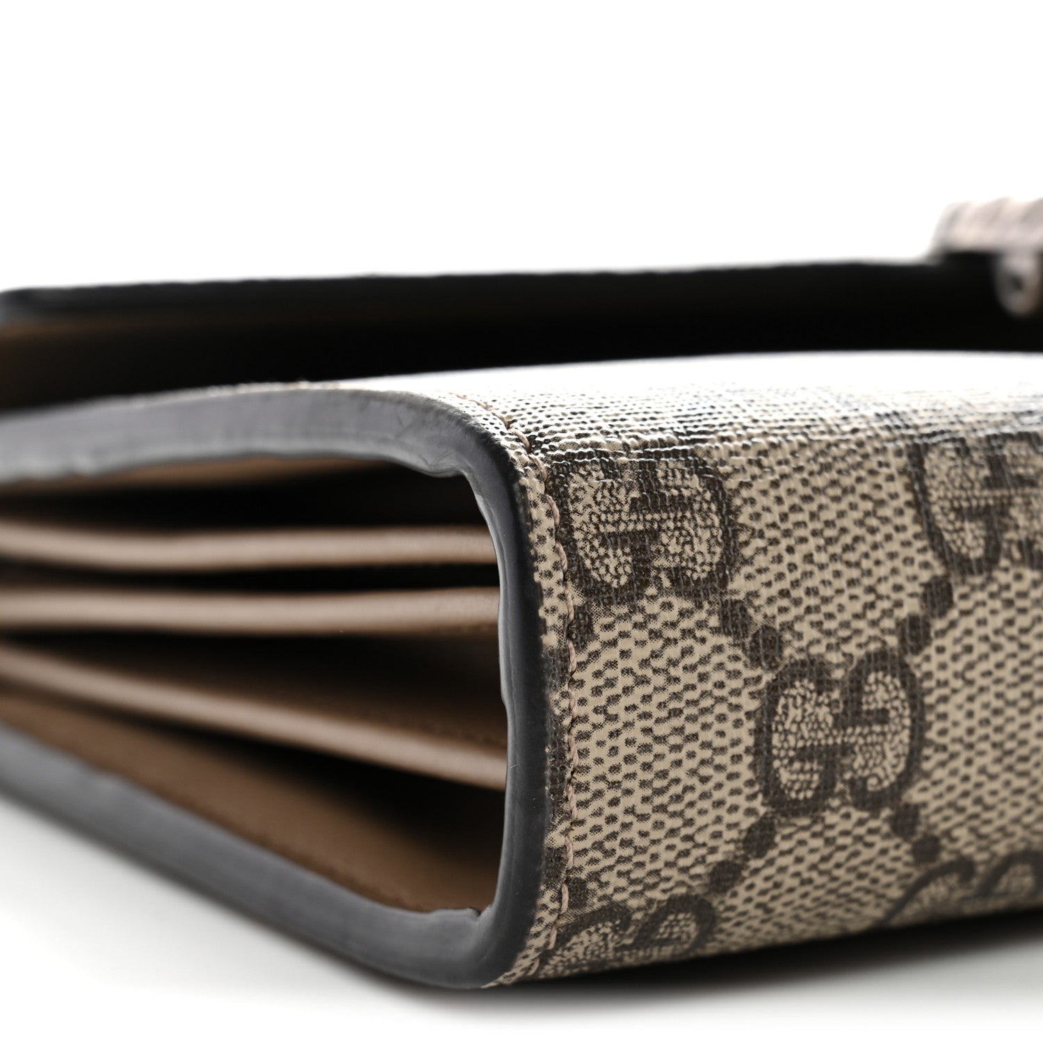 GG Supreme Monogram Mini Dionysus Chain Wallet Beige Taupe