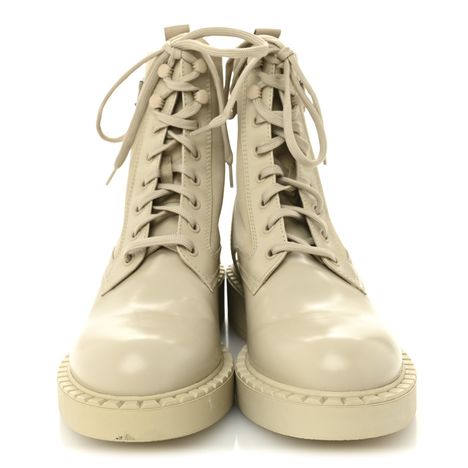 Spazzolato Re-Nylon Metal Triangle Logo Womens 50mm Combat Boots 39 Deserto