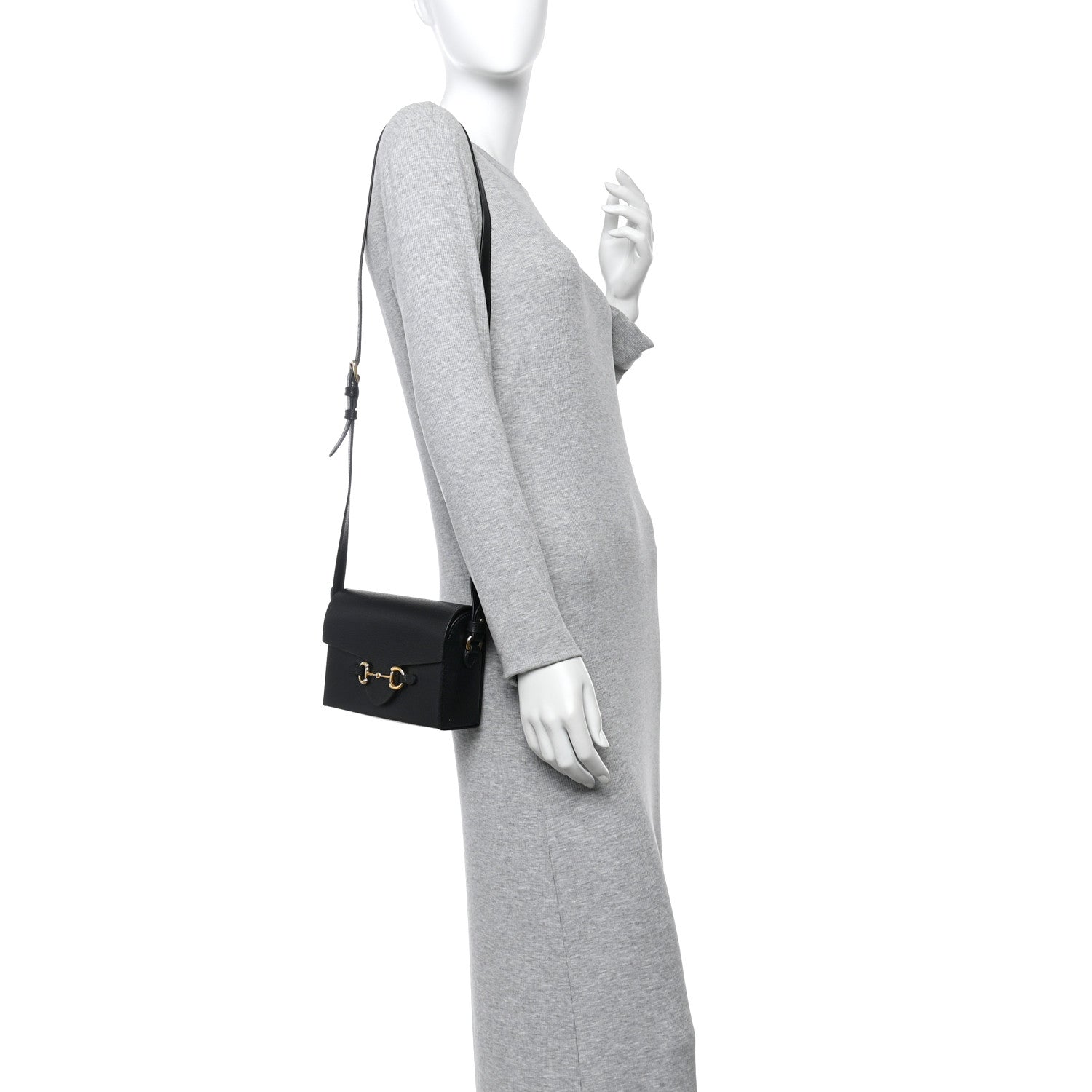 Calfskin Horsebit 1955 Shoulder Bag Black