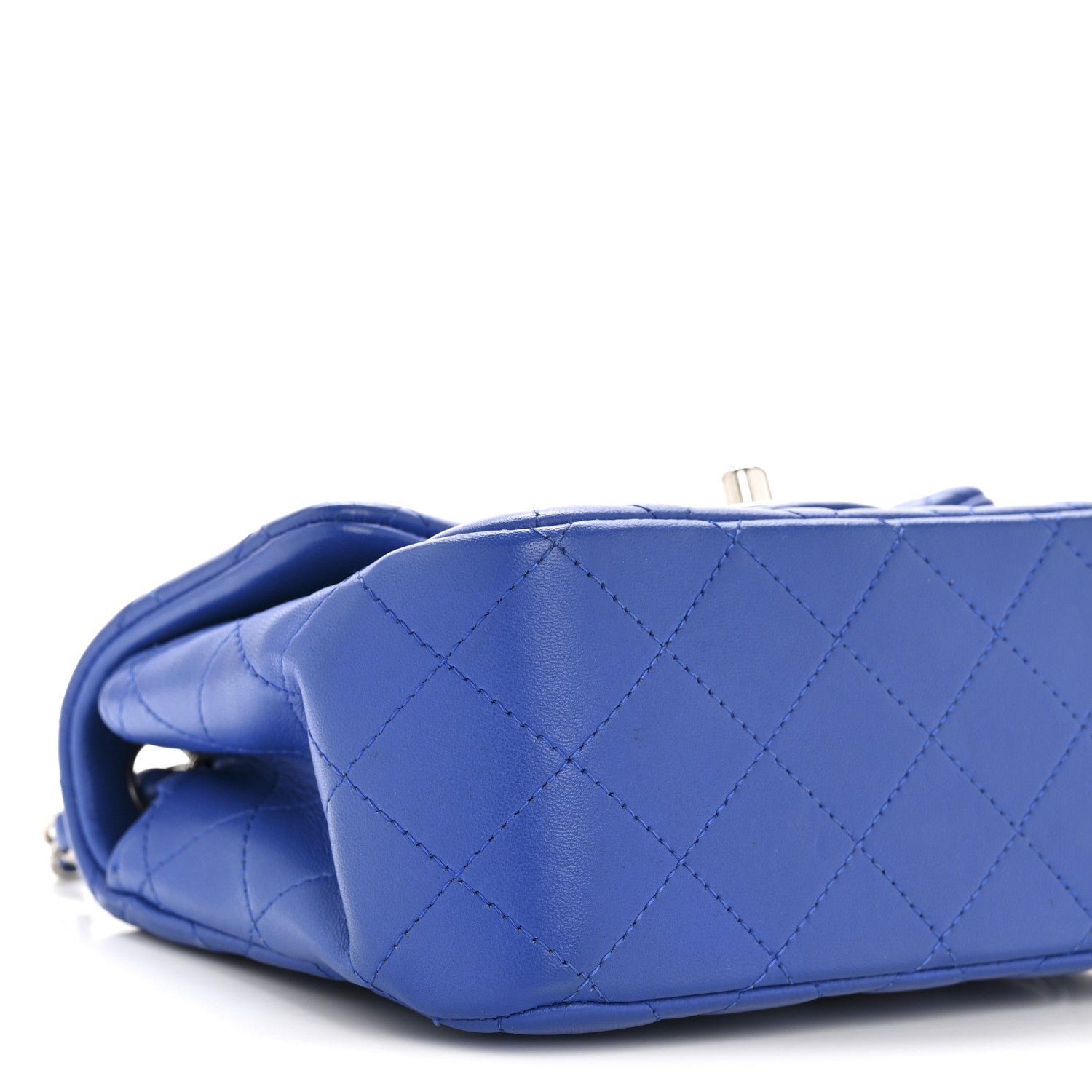 Lambskin Quilted Mini Square Flap Blue