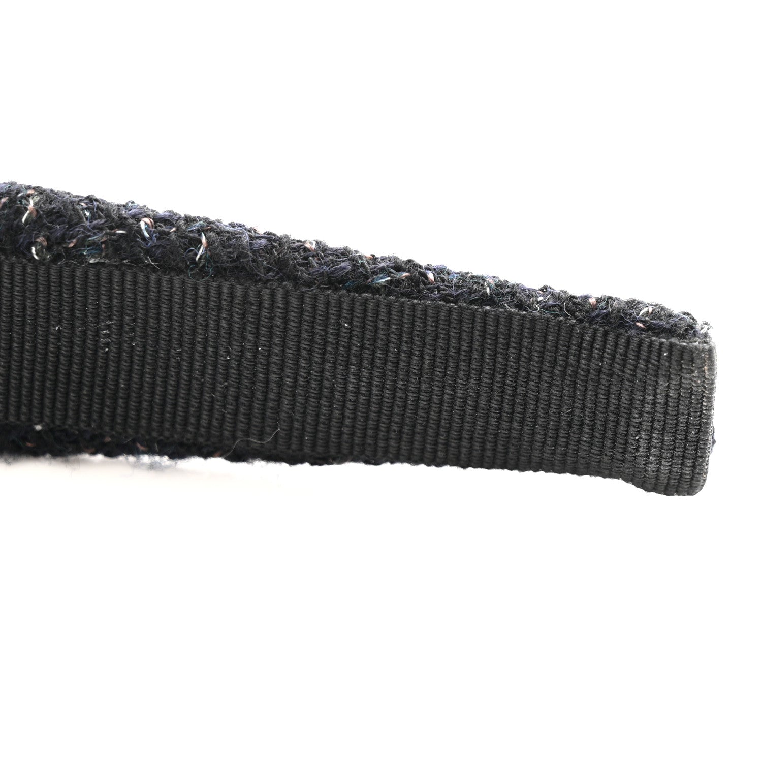 Tweed Chain Headband Black