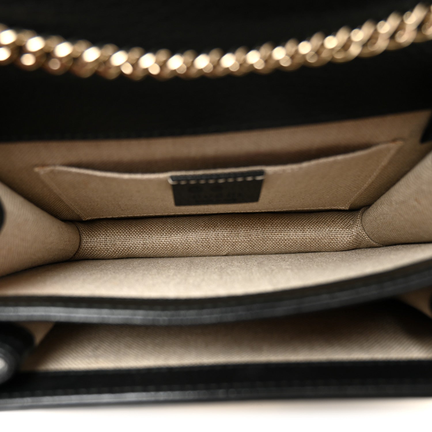 Dollar Calfskin Small Interlocking G Shoulder Bag Black