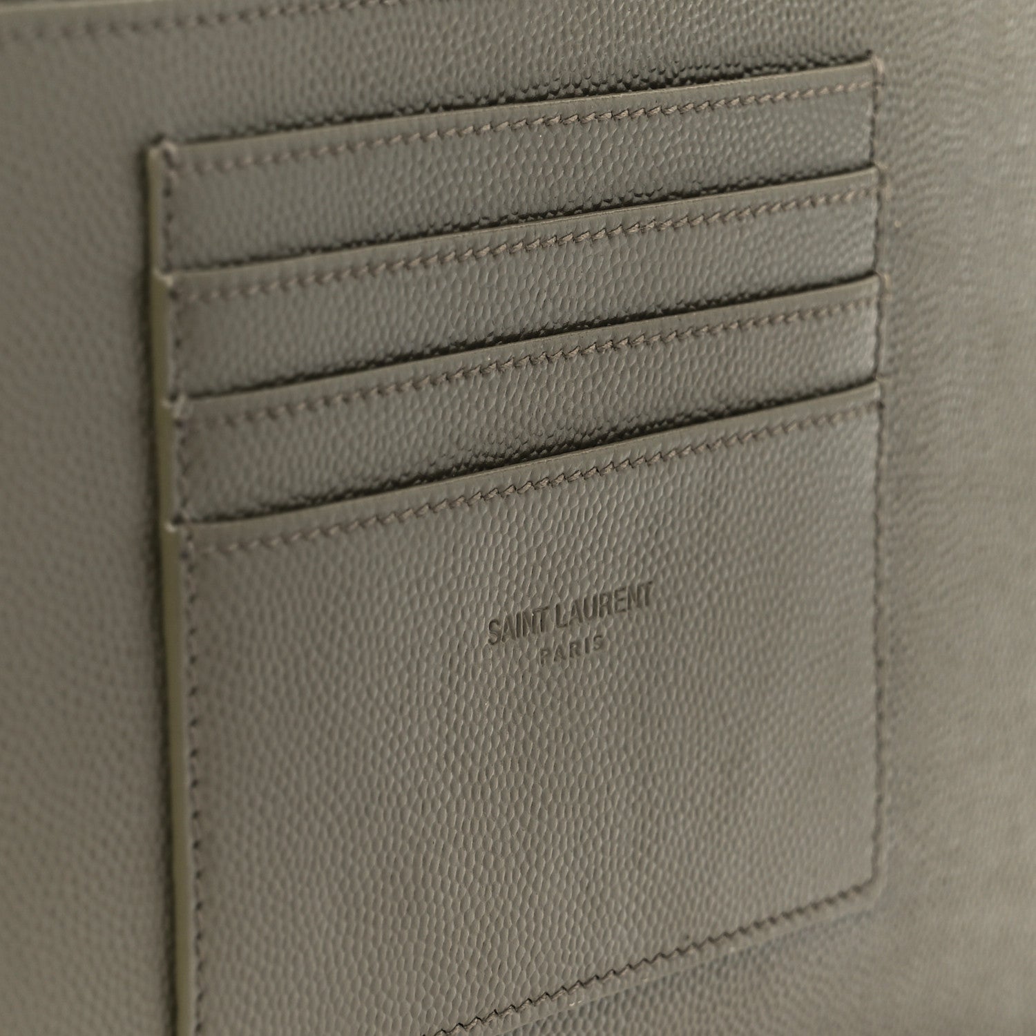 Grain De Poudre Chevron Monogram Bill Pouch Vert Kaki