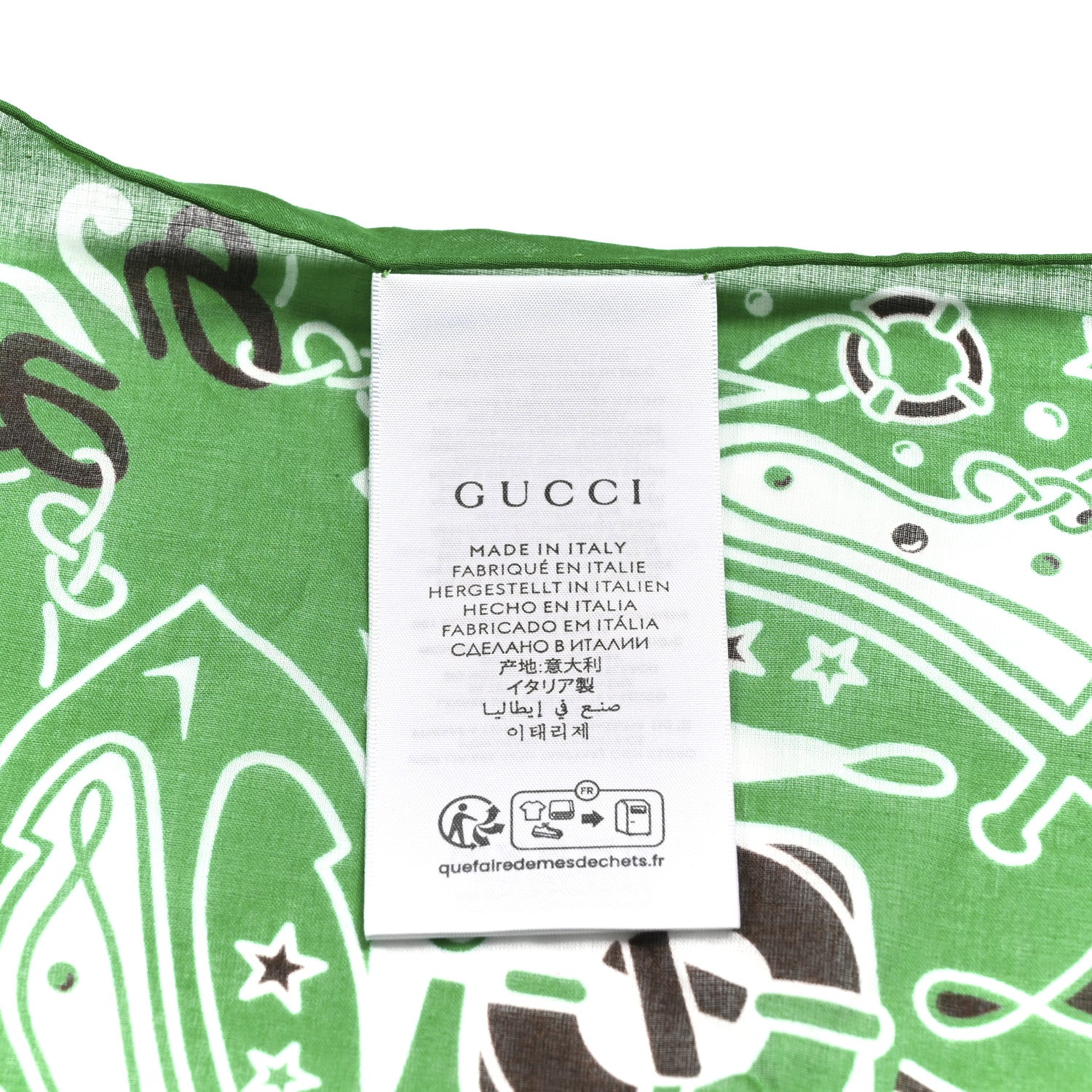 Cotton Bandana Square Scarf New Sailor Green