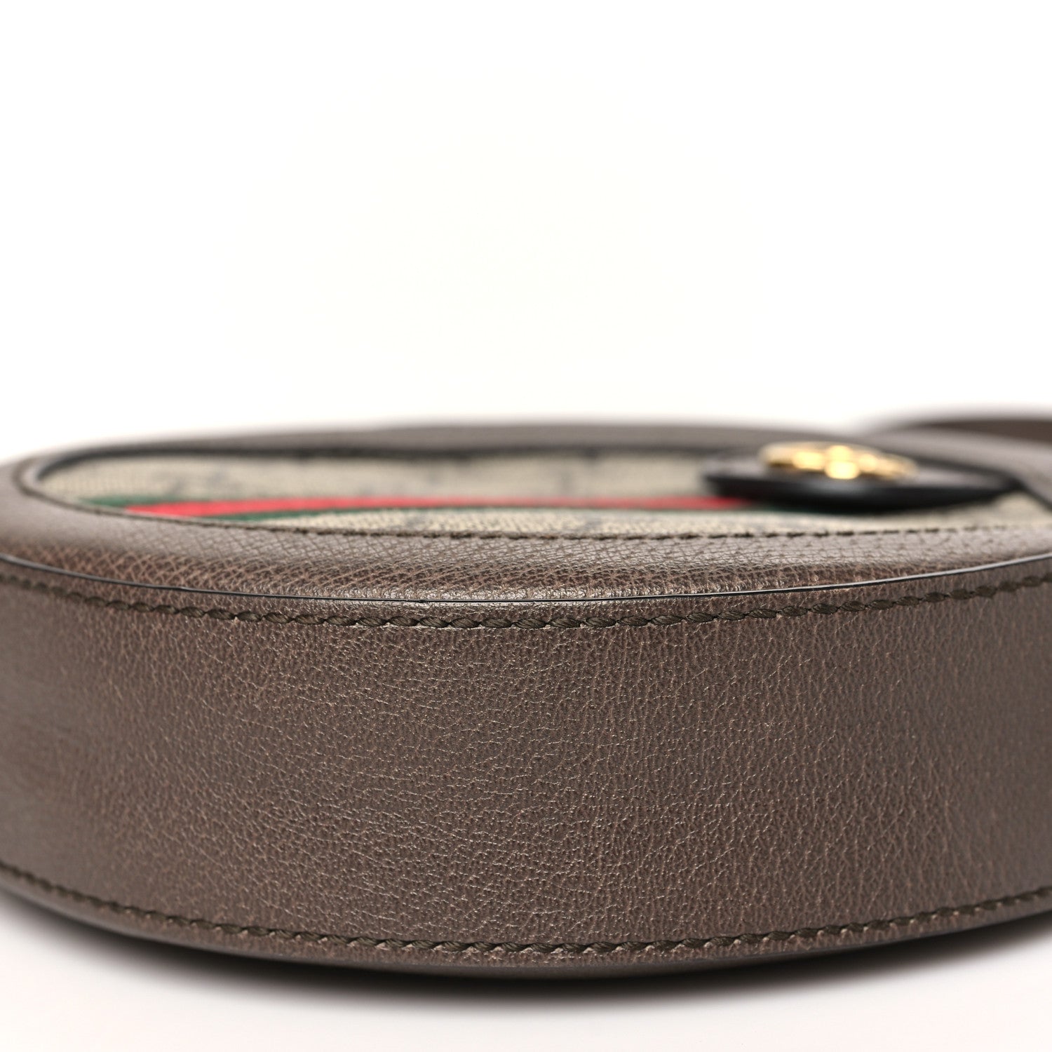 GG Supreme Monogram Web Mini Ophidia Round Shoulder Bag Brown