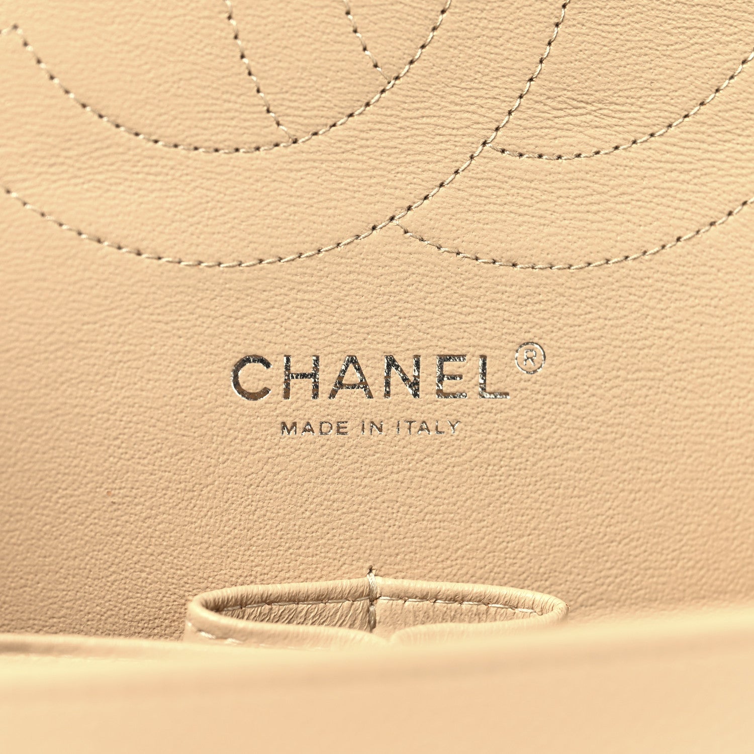 Caviar Quilted Jumbo Double Flap Beige