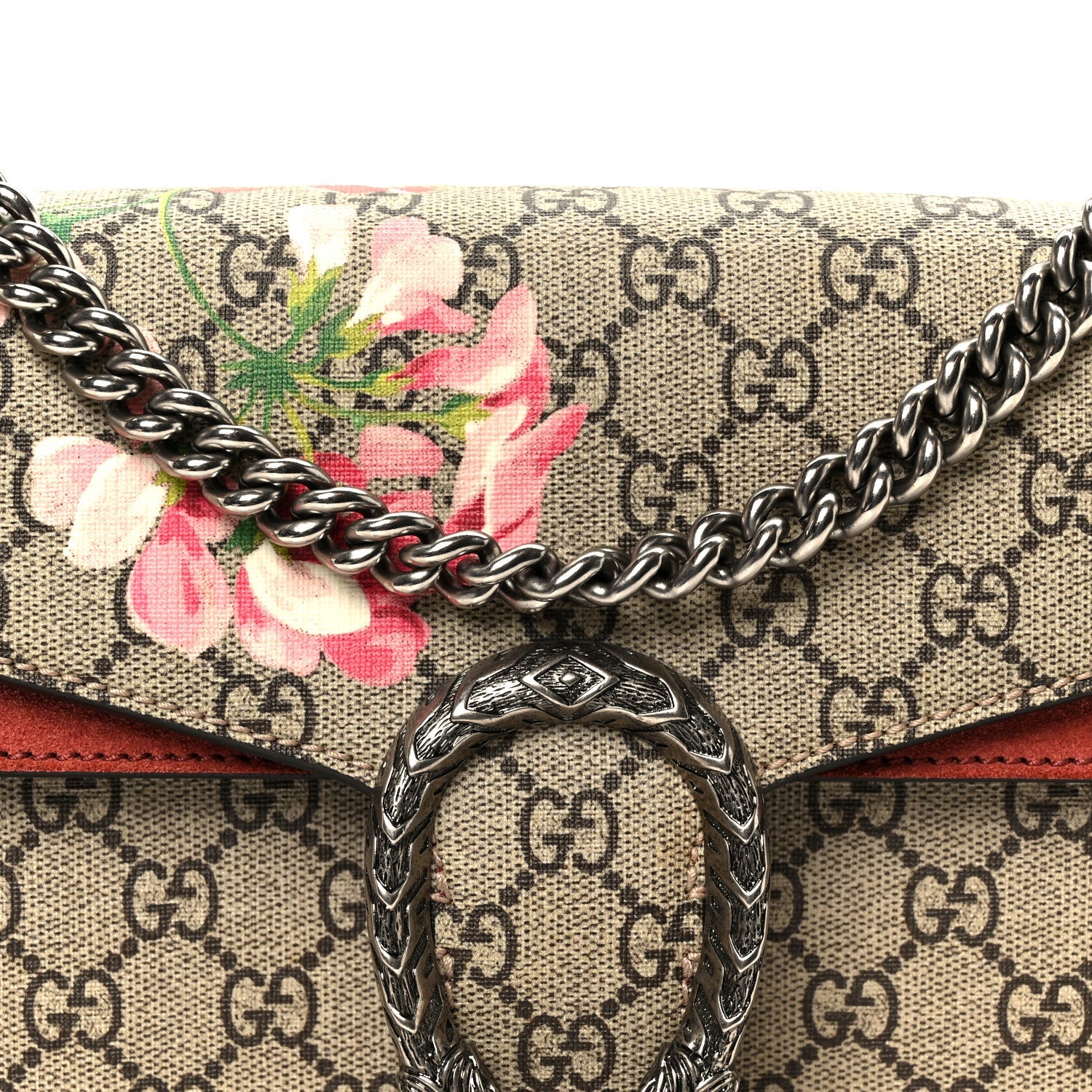 GG Supreme Monogram Blooms Small Dionysus Shoulder Bag Beige Multicolor Dry Rose