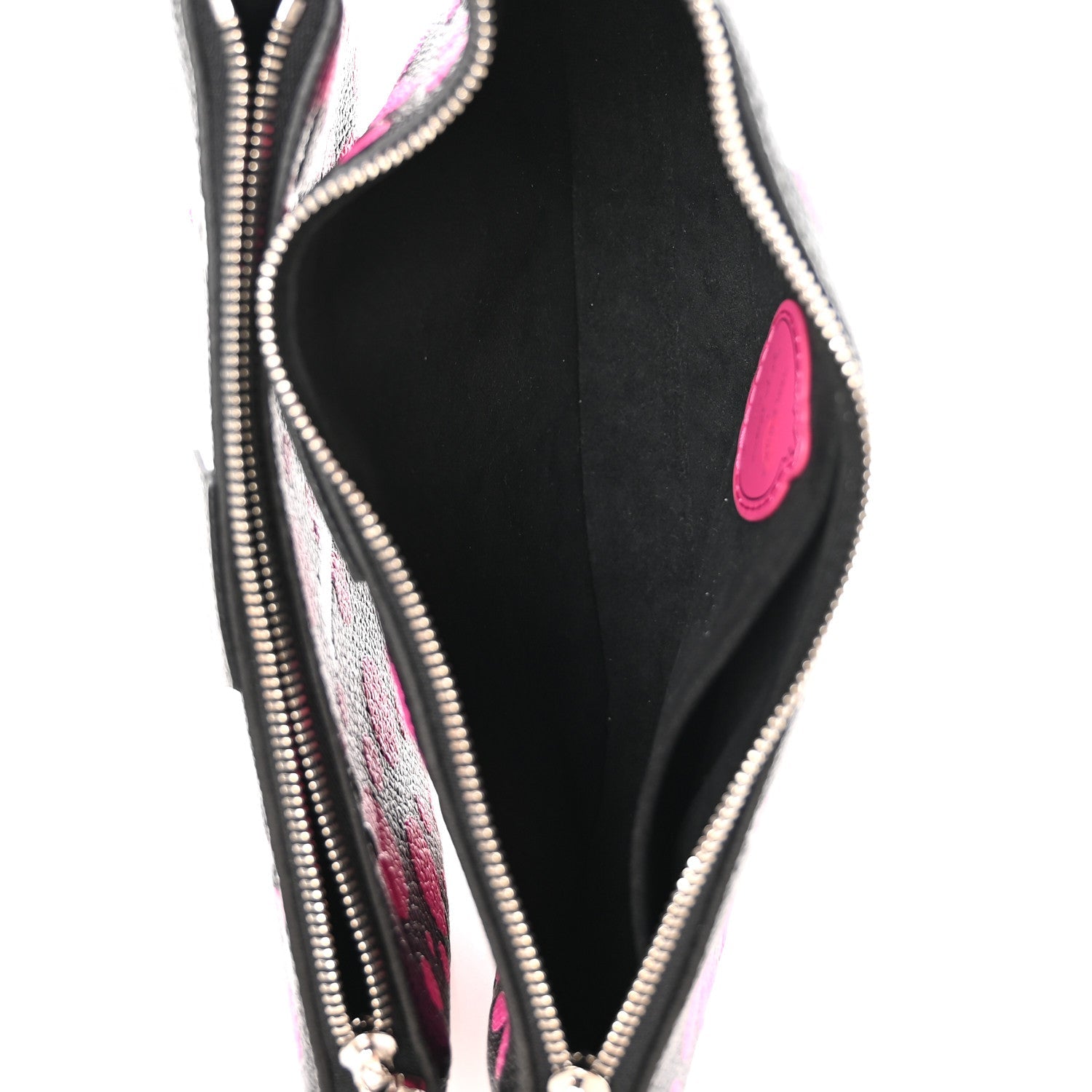 LV X YK Empreinte Multi Pochette Accessories Black Fuchsia