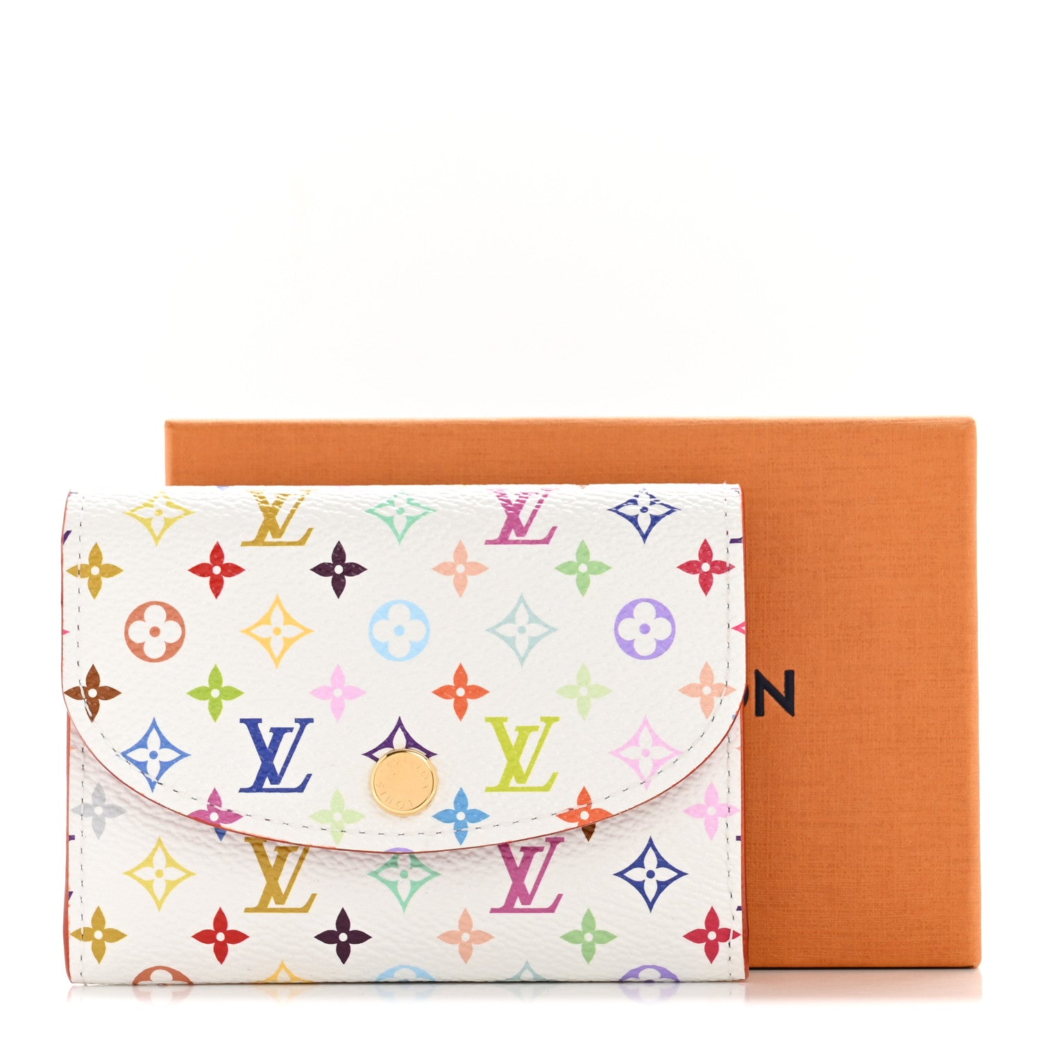 LV X TM Monogram Multicolor Rosalie Coin Purse White Kawaii Pink