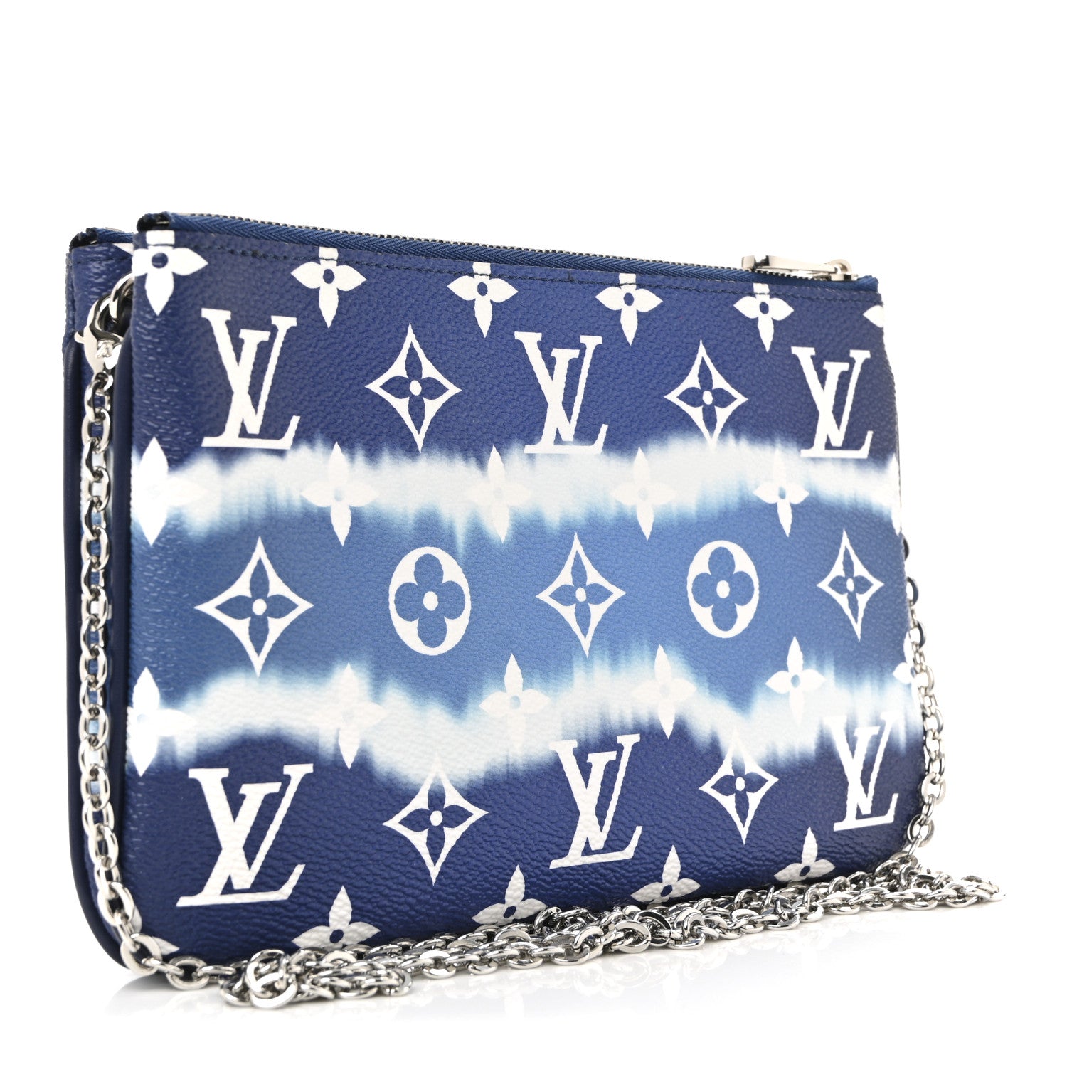 Monogram Giant Escale Double Zip Pochette Blue