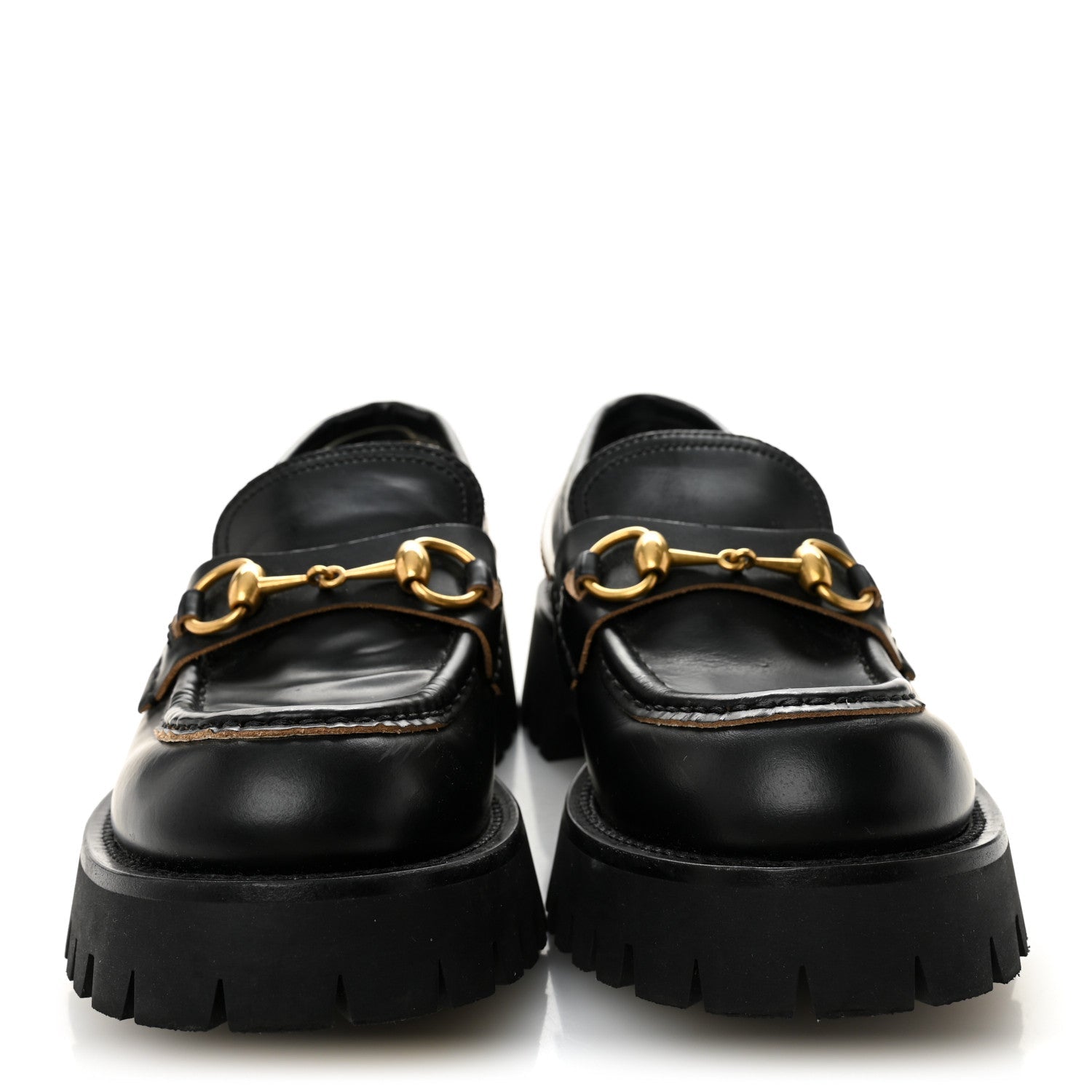 Cordovan Lux Womens Harald Horsebit 25mm Platform Loafers 37.5 Black