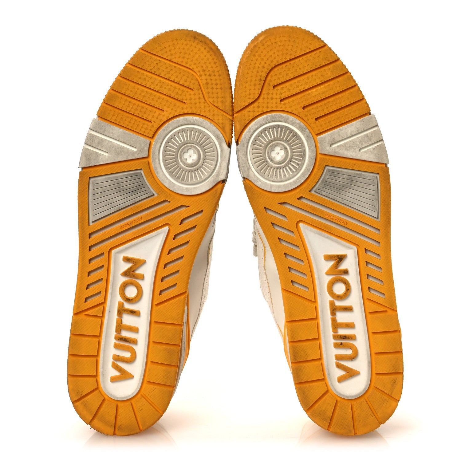 Calfskin LV Trainer Sneakers 11 Yellow